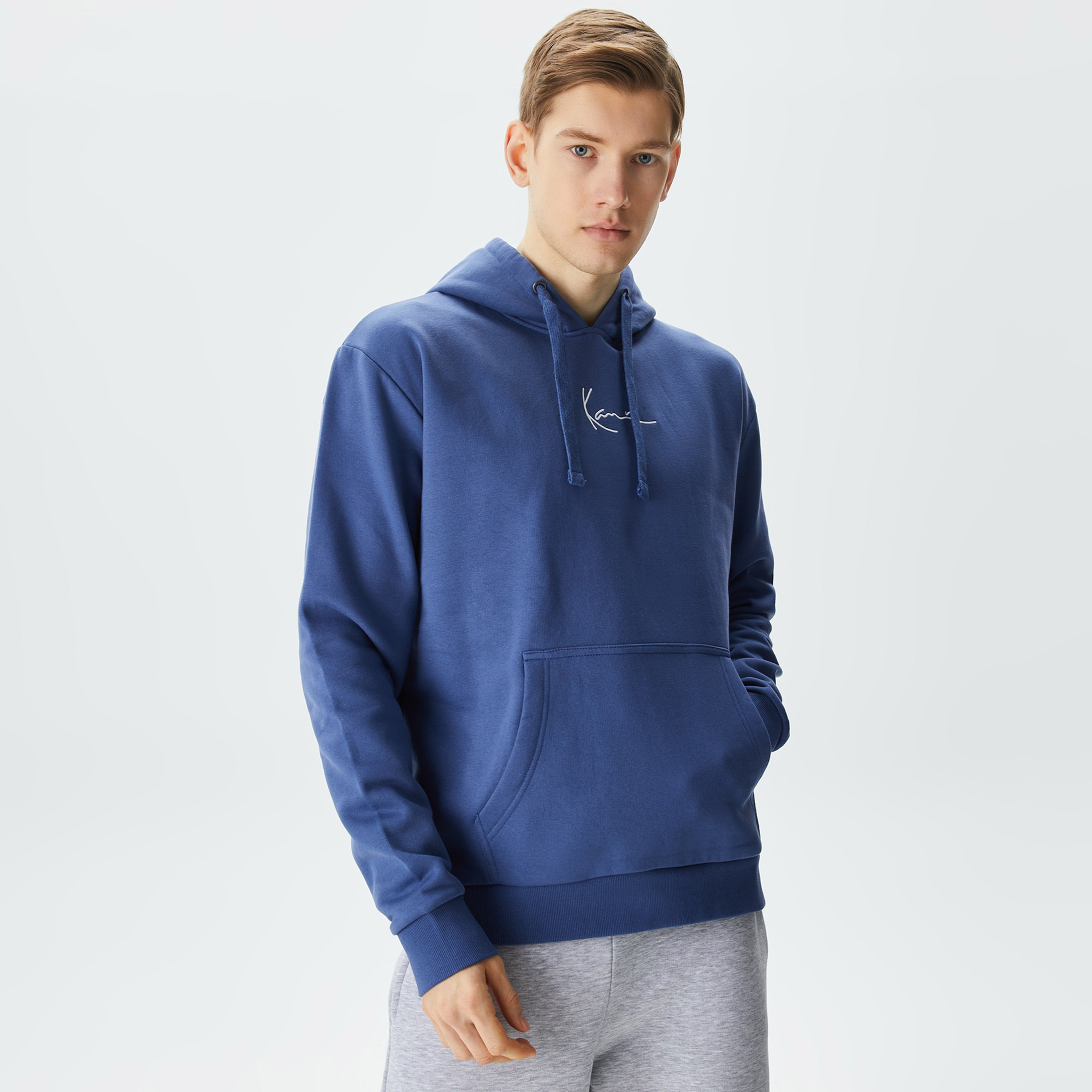 Karl Kani Small Signature Essential Erkek Mavi Hoodie