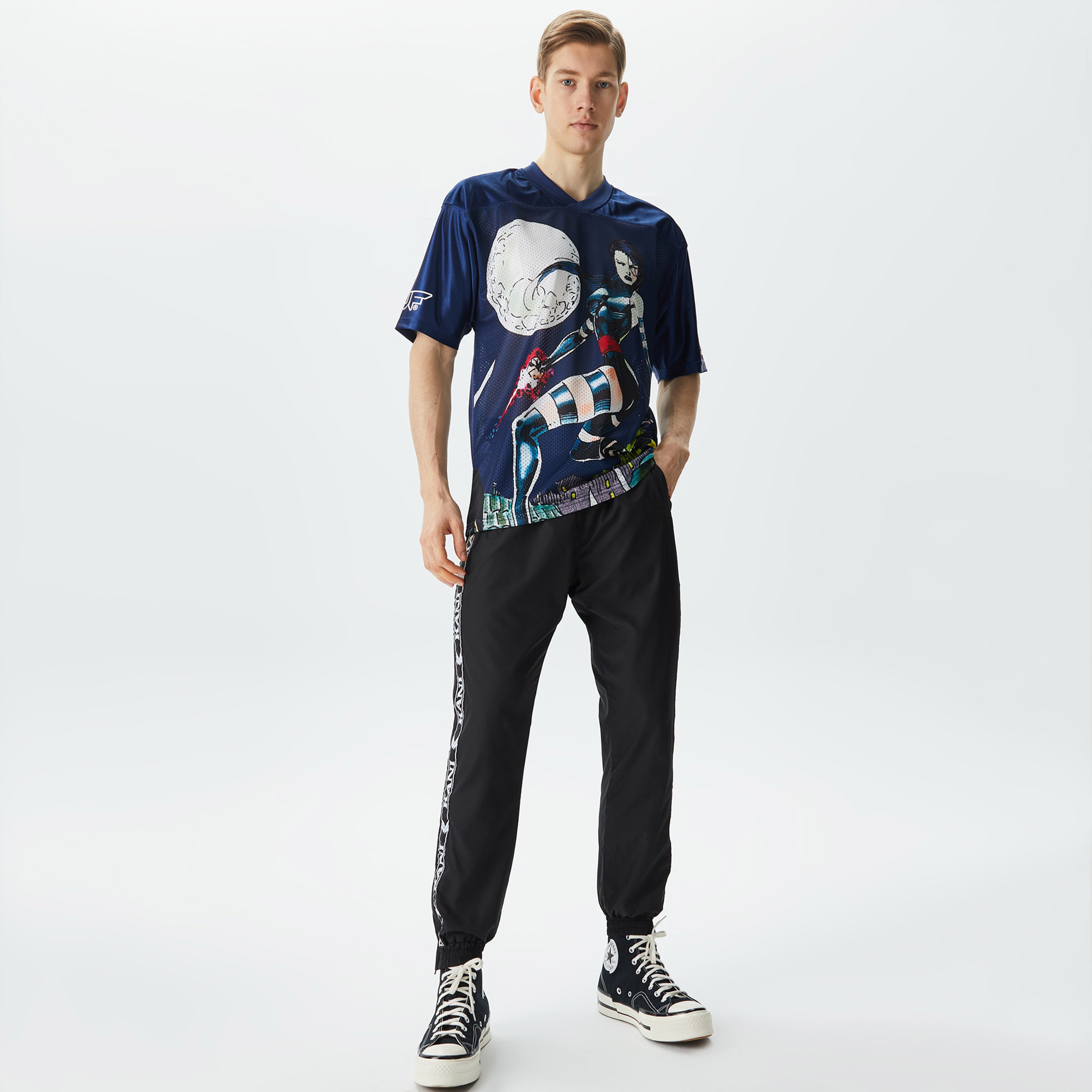 HUF Psylocke Football Jersey Erkek Lacivert Gömlek