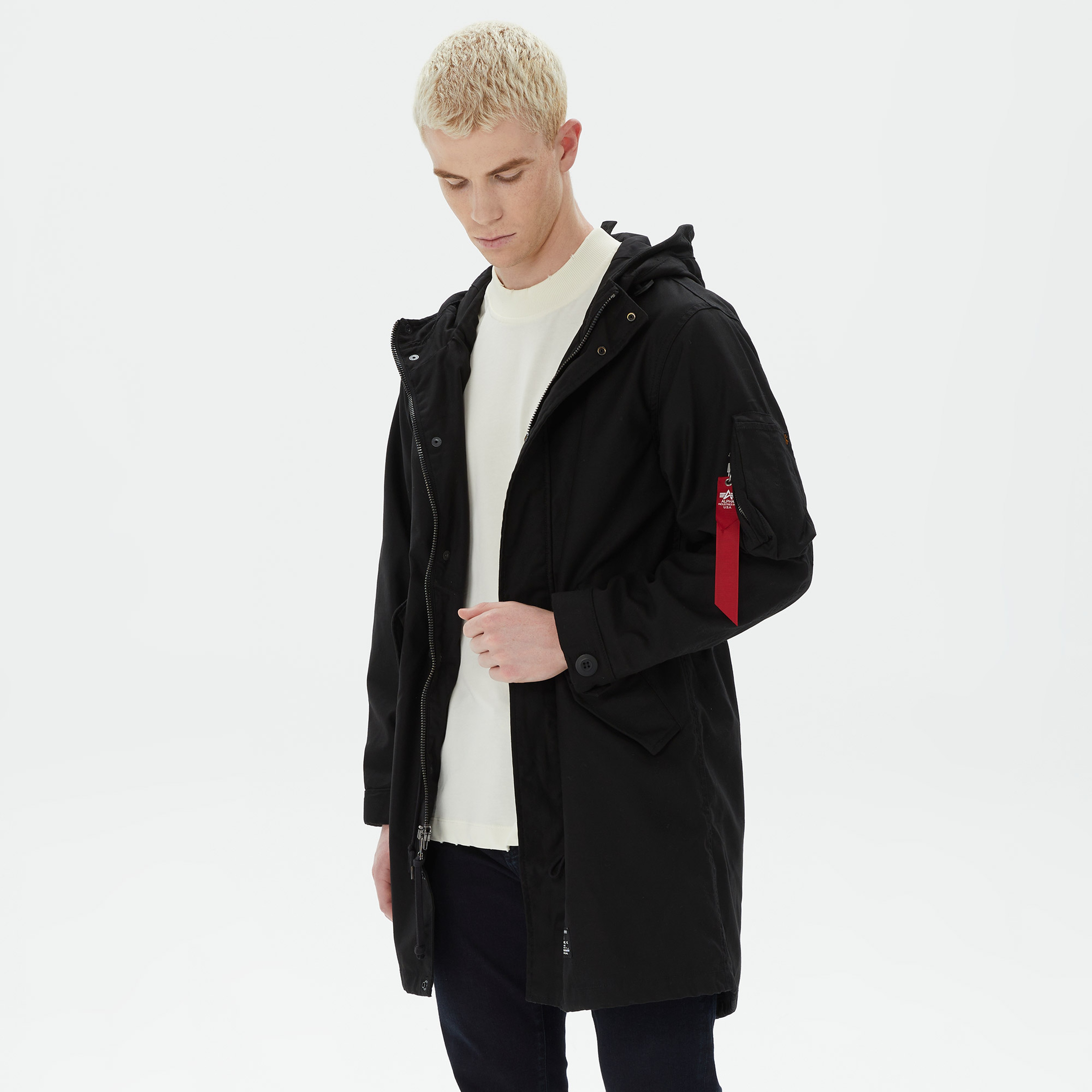 Alpha Industries M-59 Fishtail Mod Erkek Siyah Ceket