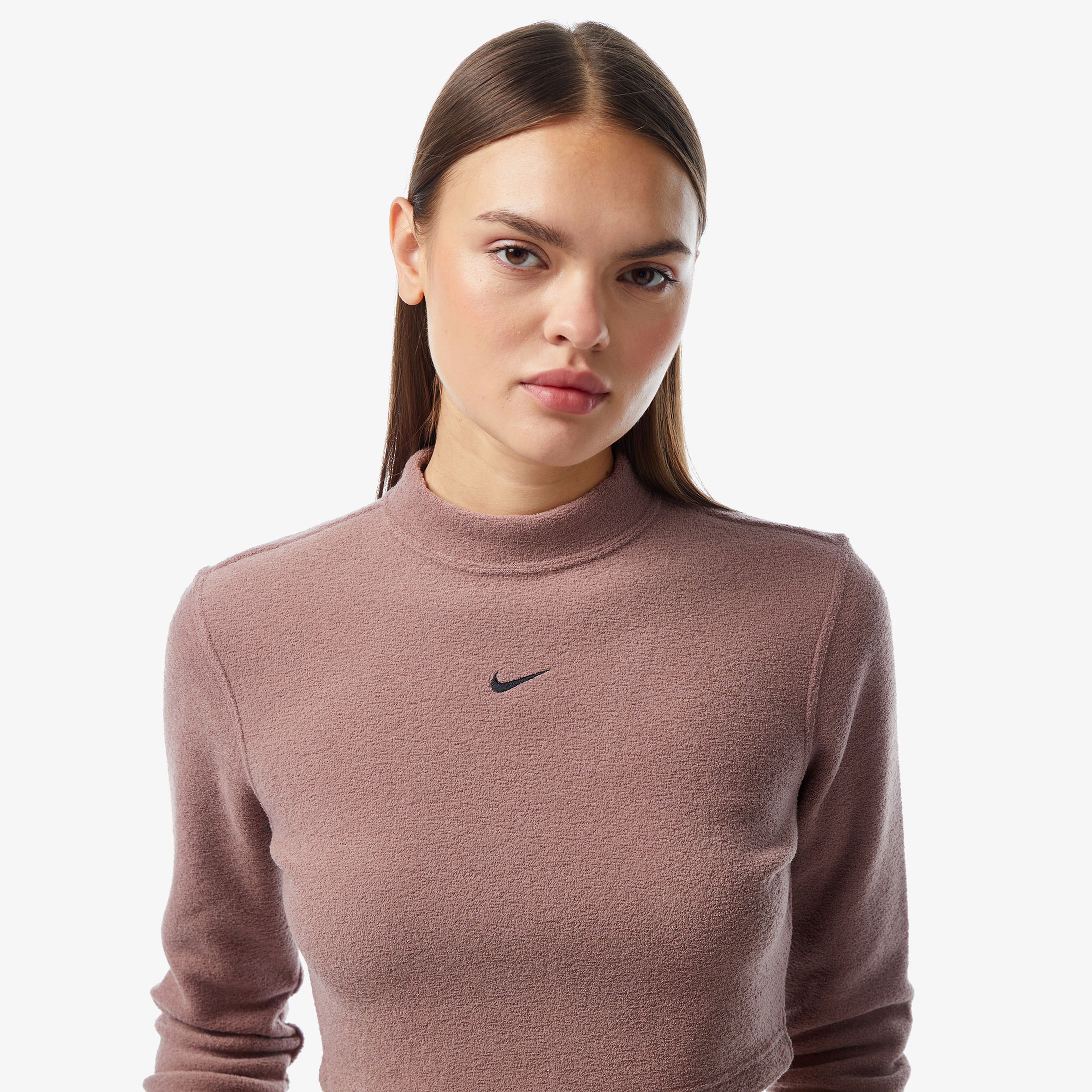 Nike Sportswear Phoenix Plush Kadın Kahverengi Sweatshirt