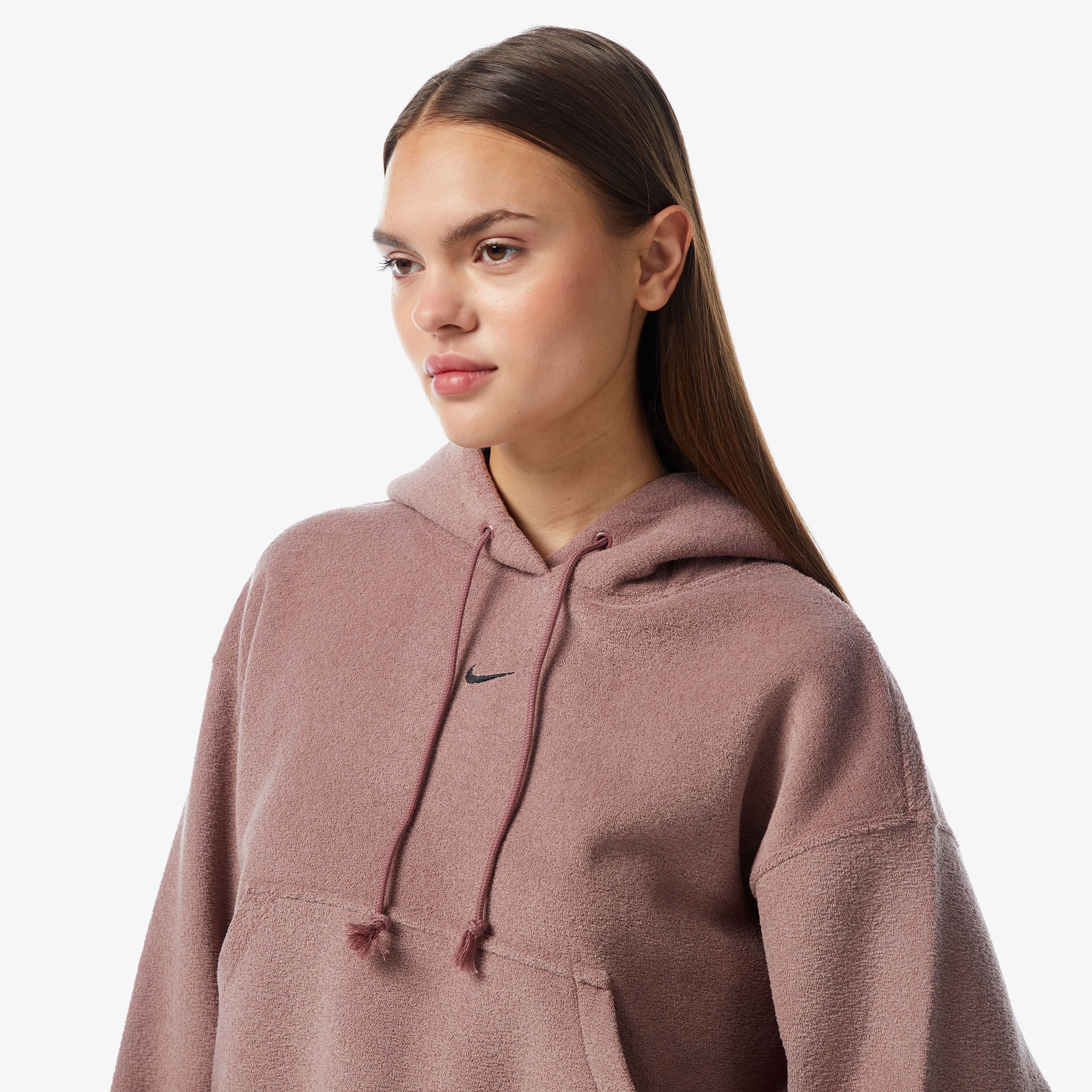 Nike Sportswear Phoenix Plush Sportswear Kadın Kahverengi Hoodie