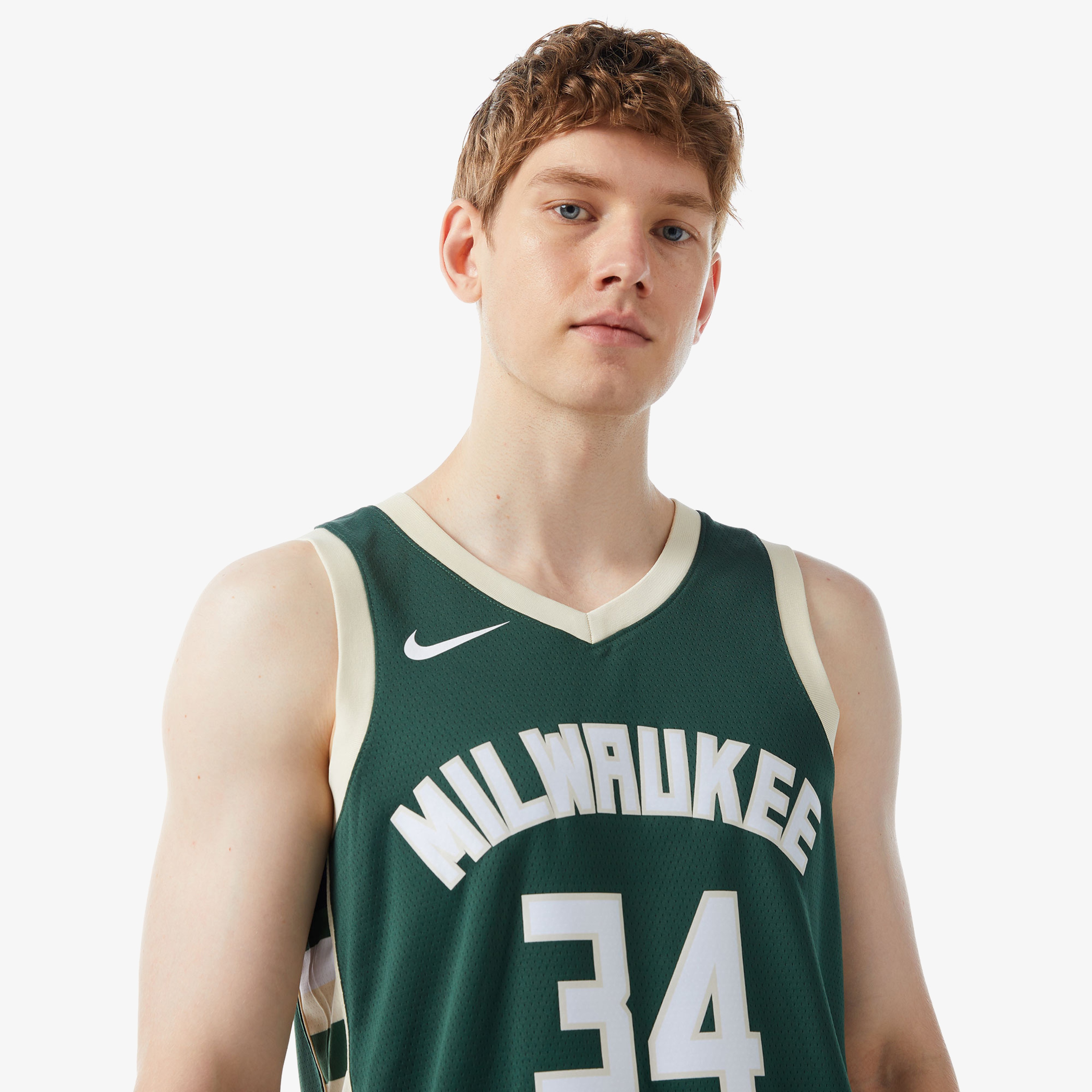 Nike Milwaukee Bucks Icon Erkek Yeşil Basketbol Forması