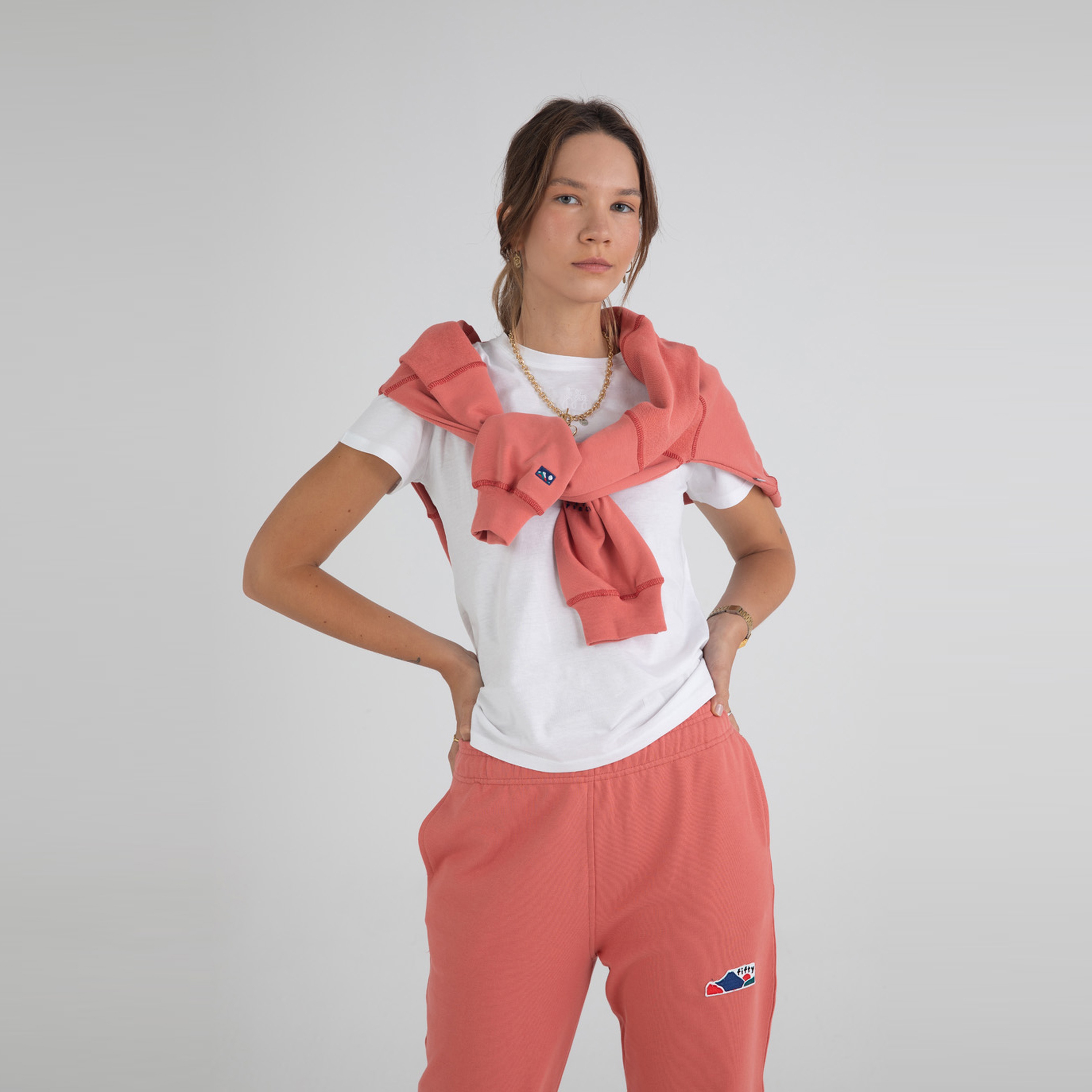 Fifty Pieces Boyfriend Fit Kadın Pembe Eşofman Altı