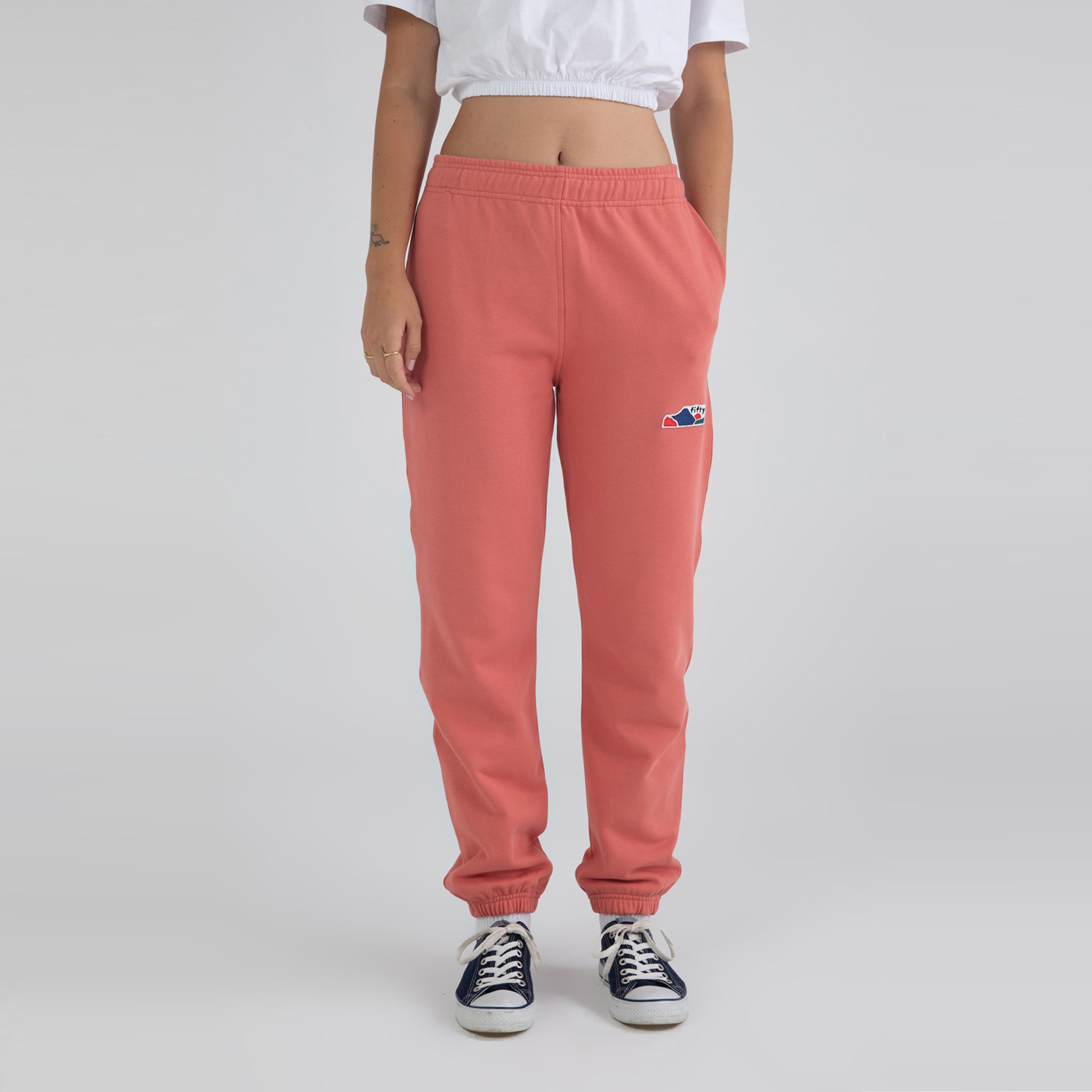 Fifty Pieces Boyfriend Fit Kadın Pembe Eşofman Altı