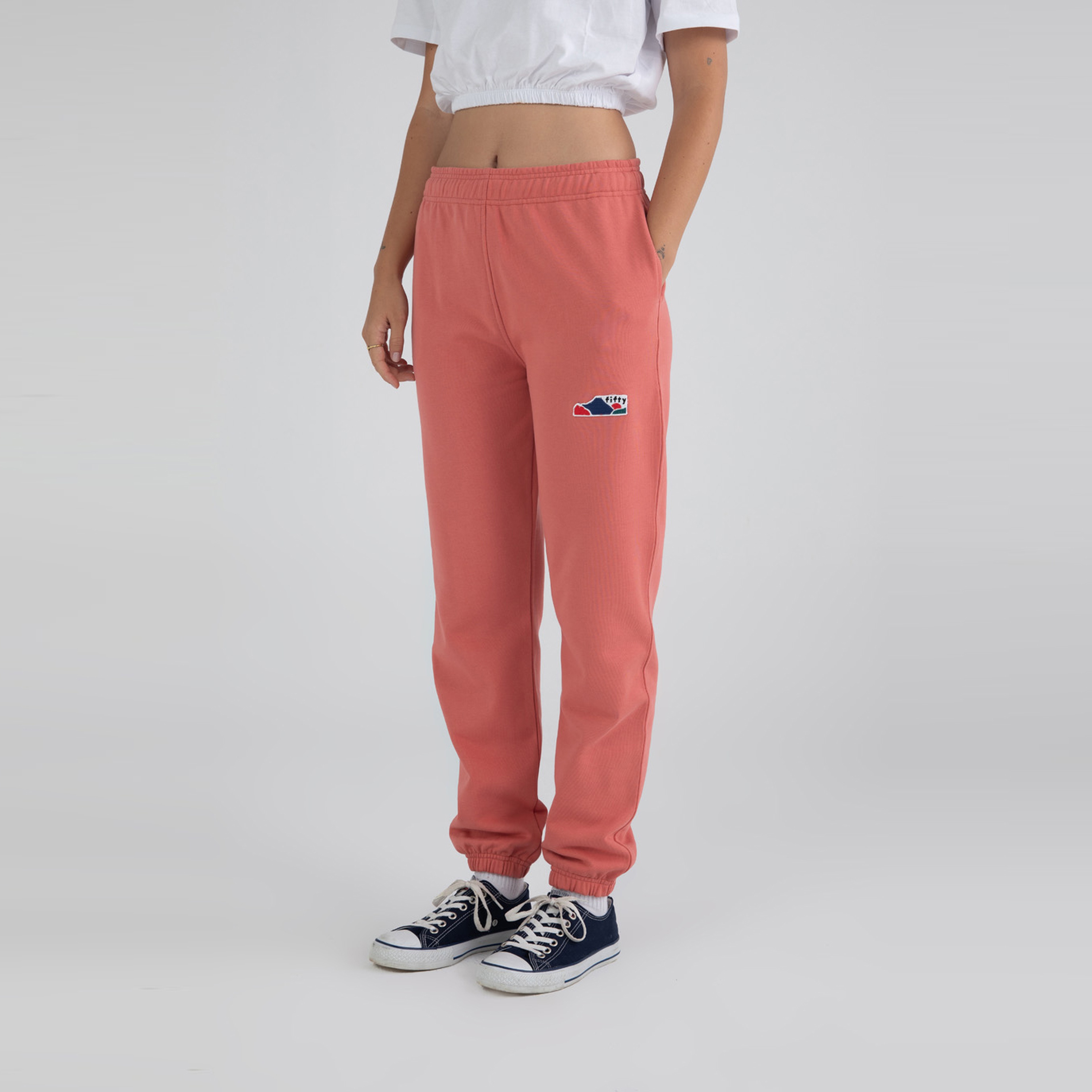 Fifty Pieces Boyfriend Fit Kadın Pembe Eşofman Altı