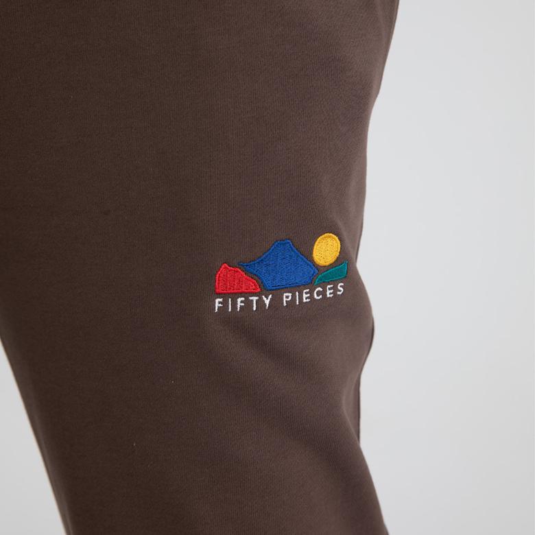 Fifty Pieces Classic Kadın Kahverengi Crop Sweatshirt