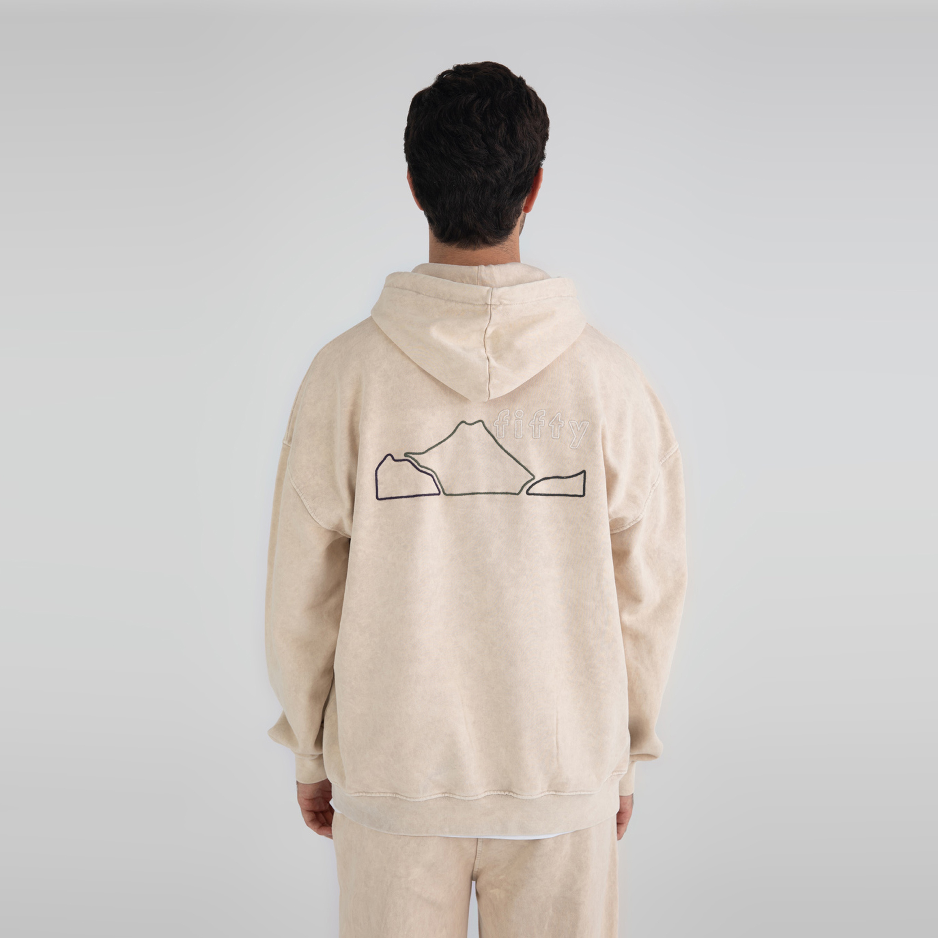 Fifty Pieces Oversize Erkek Krem Hoodie