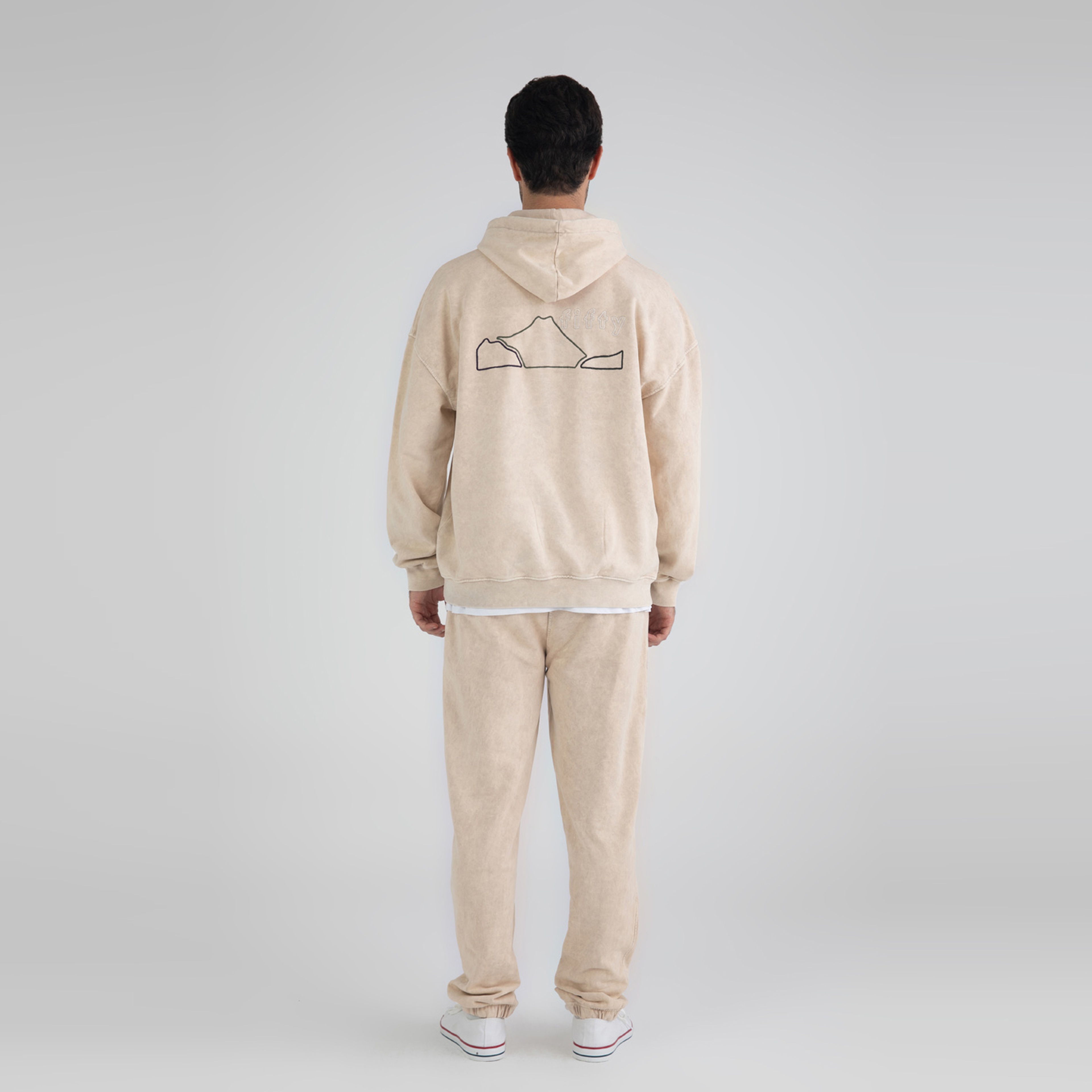 Fifty Pieces Oversize Erkek Krem Hoodie