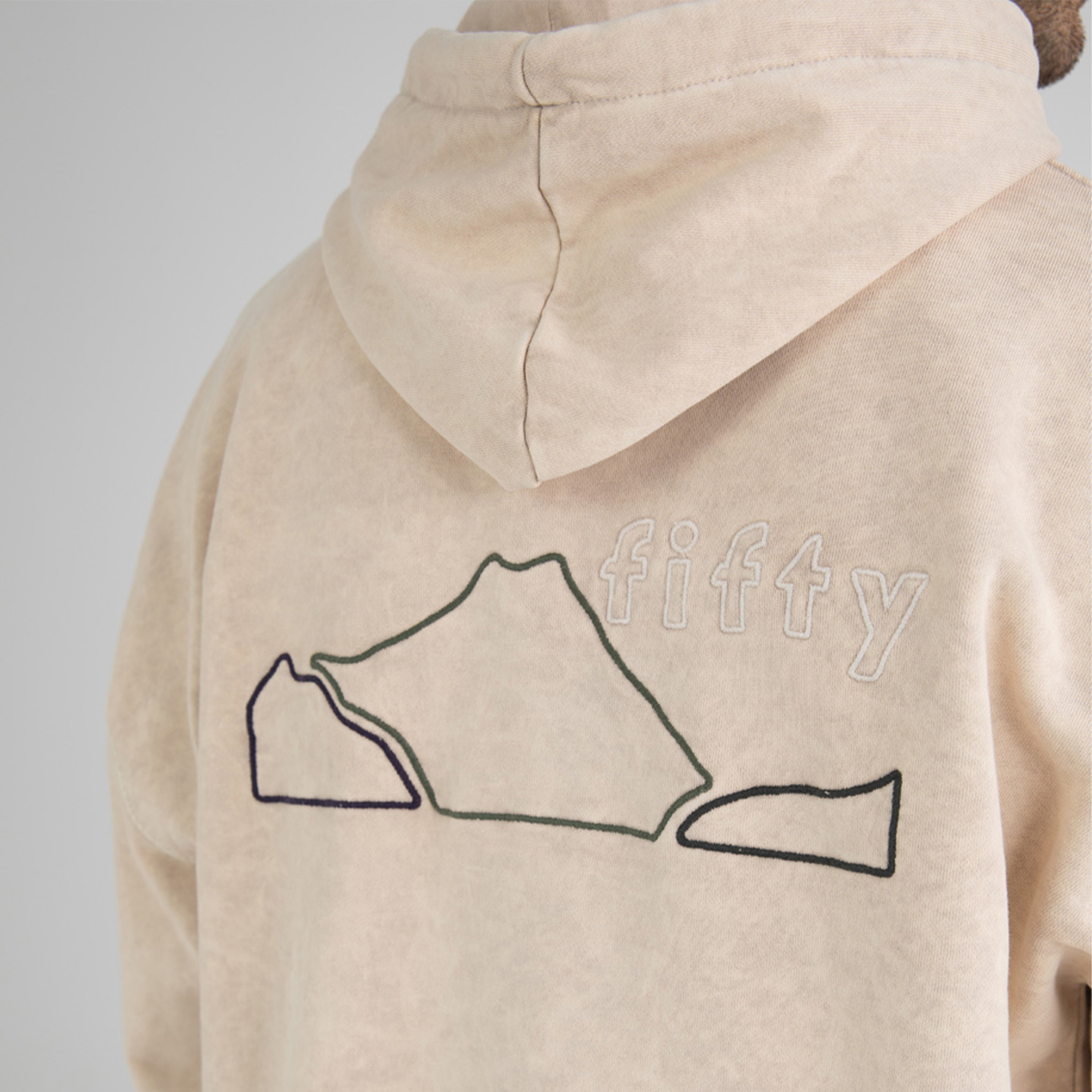 Fifty Pieces Oversize Erkek Krem Hoodie