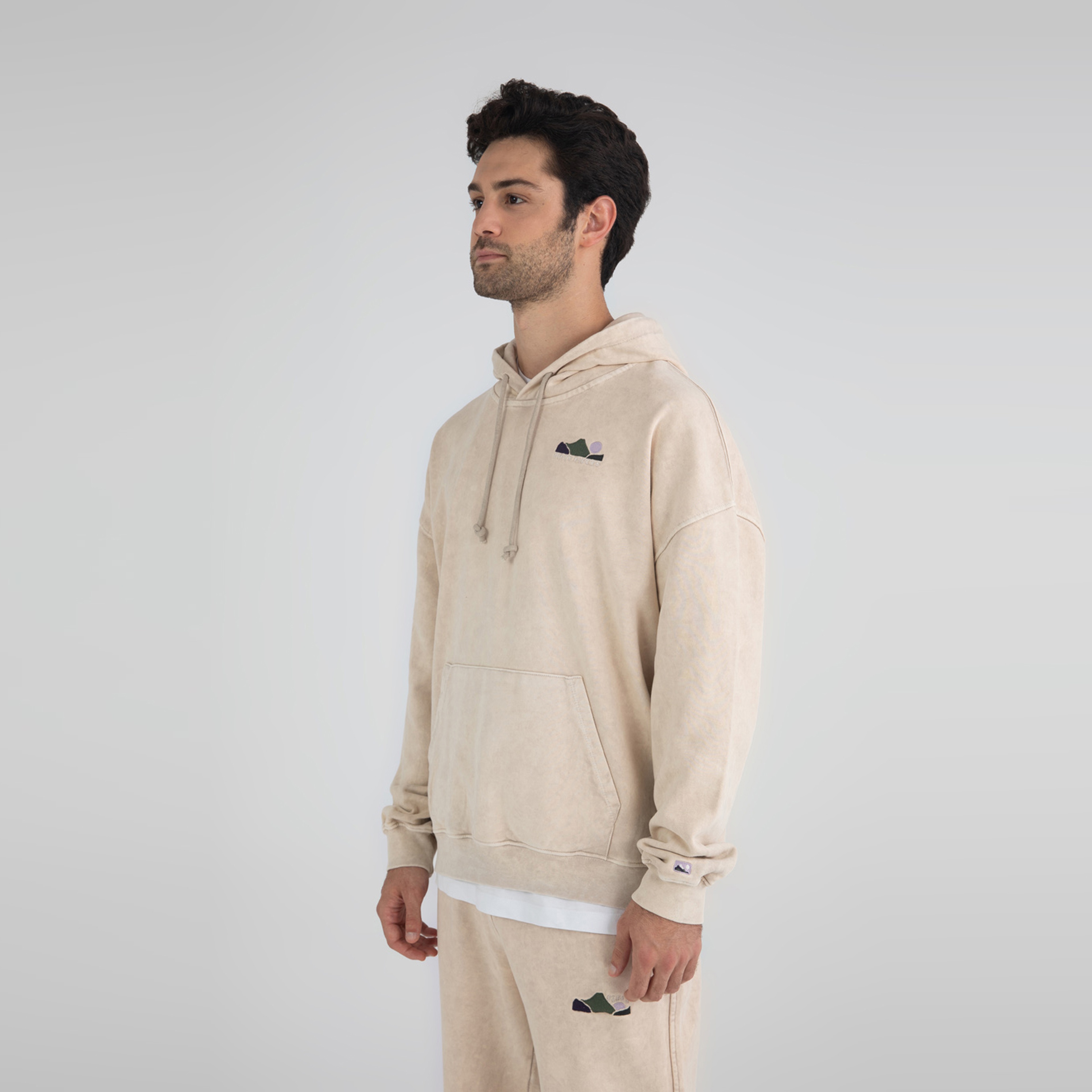 Fifty Pieces Oversize Erkek Krem Hoodie
