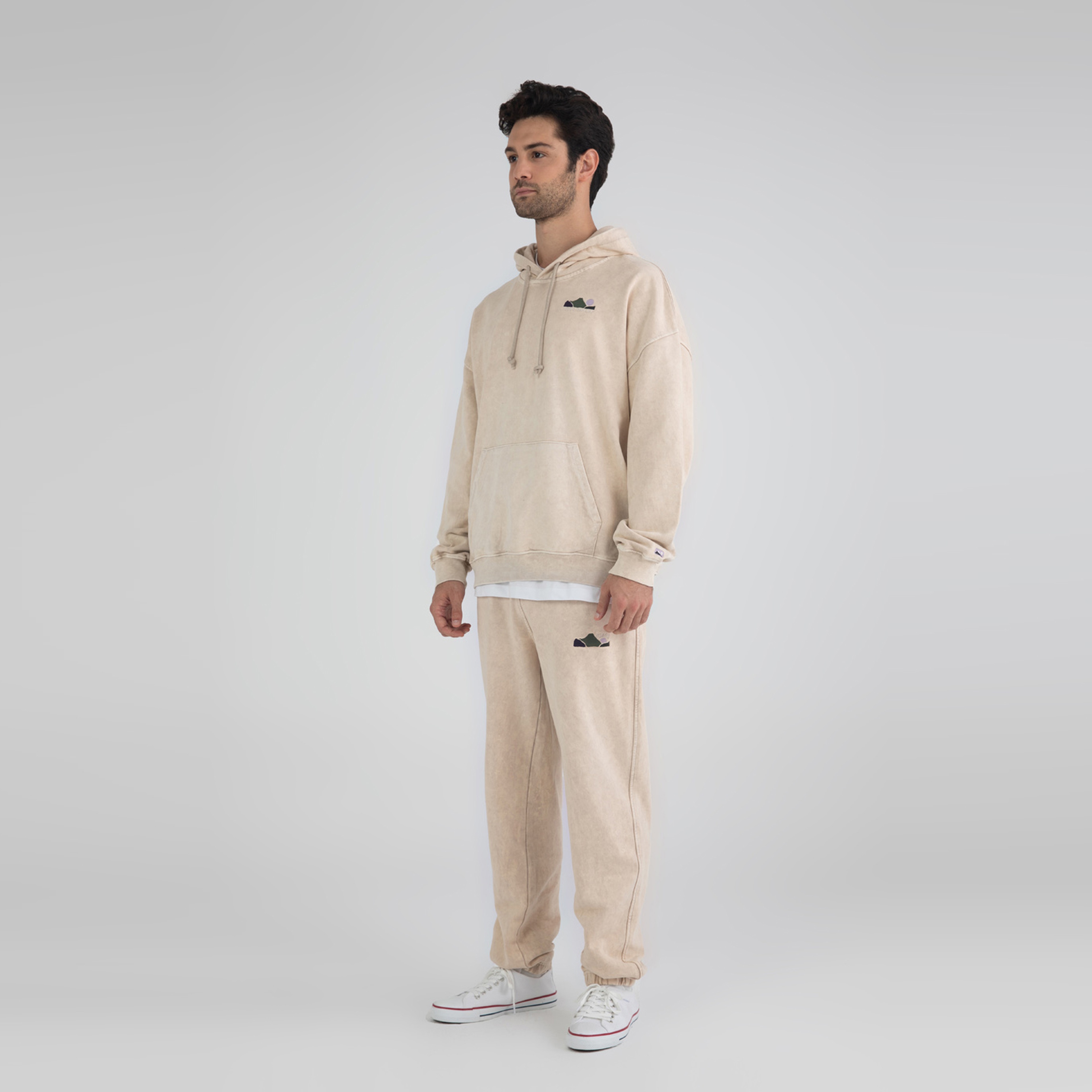 Fifty Pieces Oversize Erkek Krem Hoodie