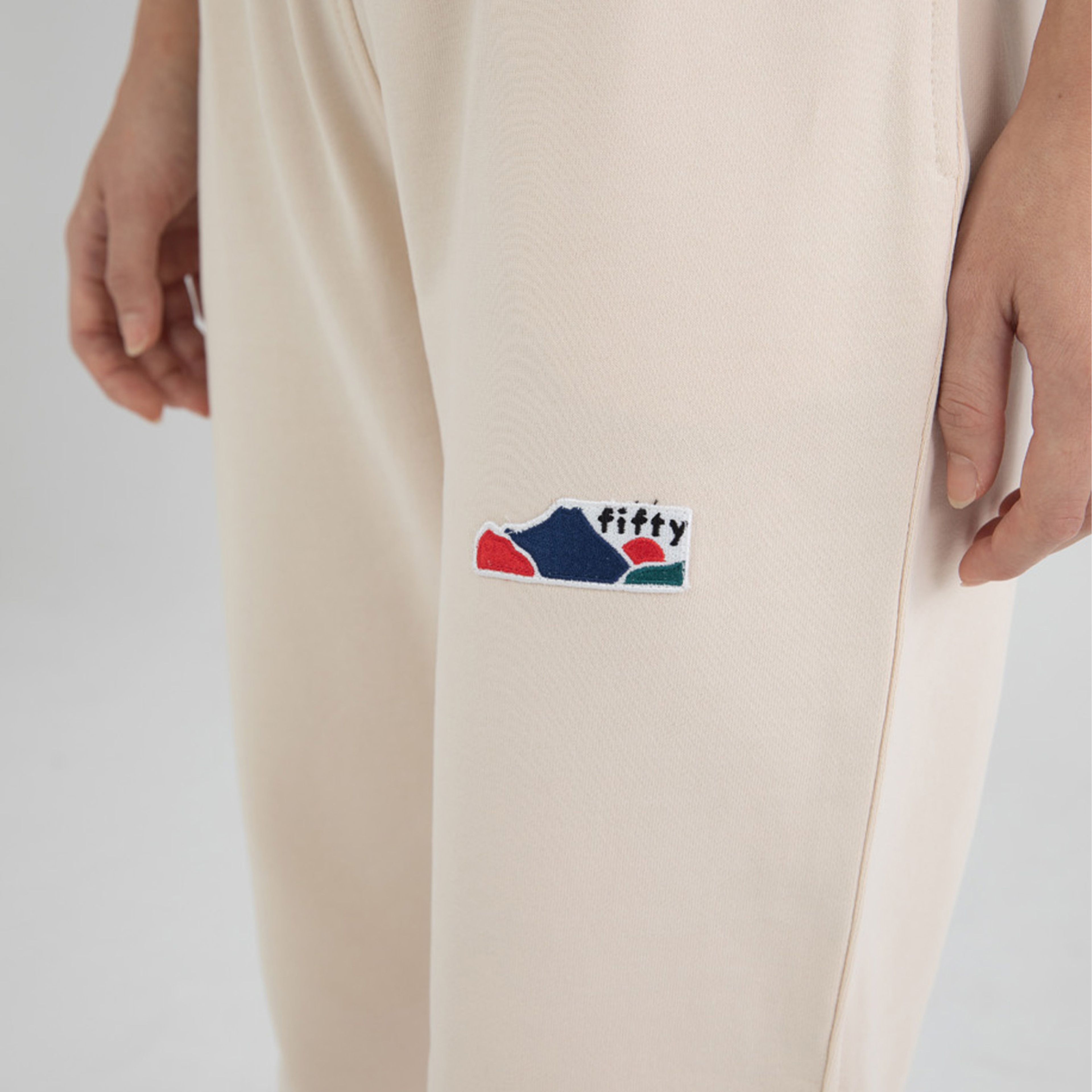 Fifty Pieces Boyfriend Fit Kadın Krem Eşofman Altı