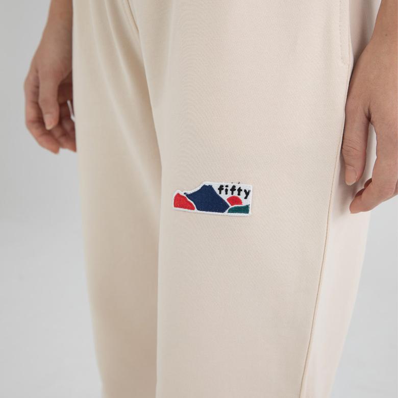 Fifty Pieces Boyfriend Fit Kadın Krem Eşofman Altı