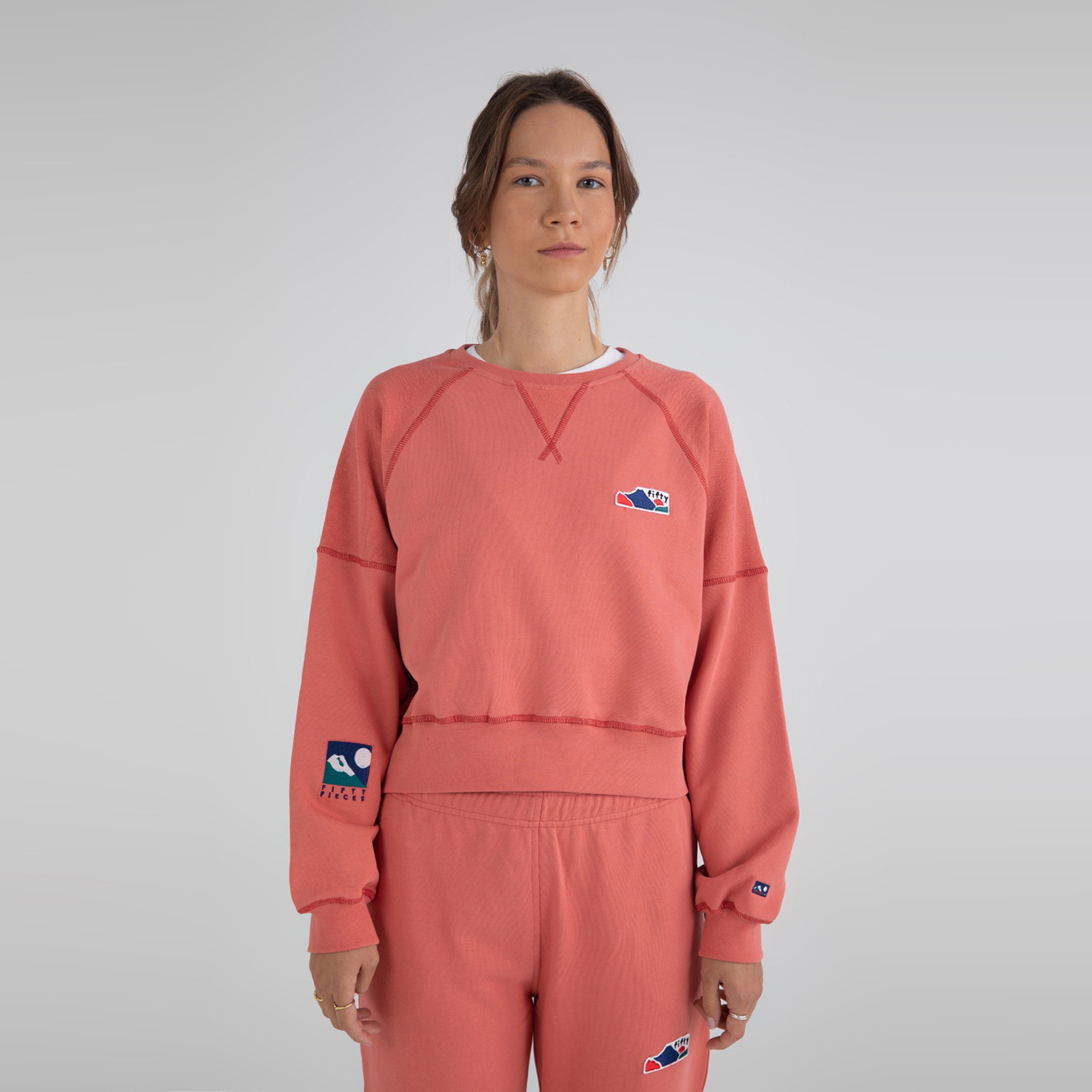 Fifty Pieces Oversize Kadın Pembe Sweatshirt