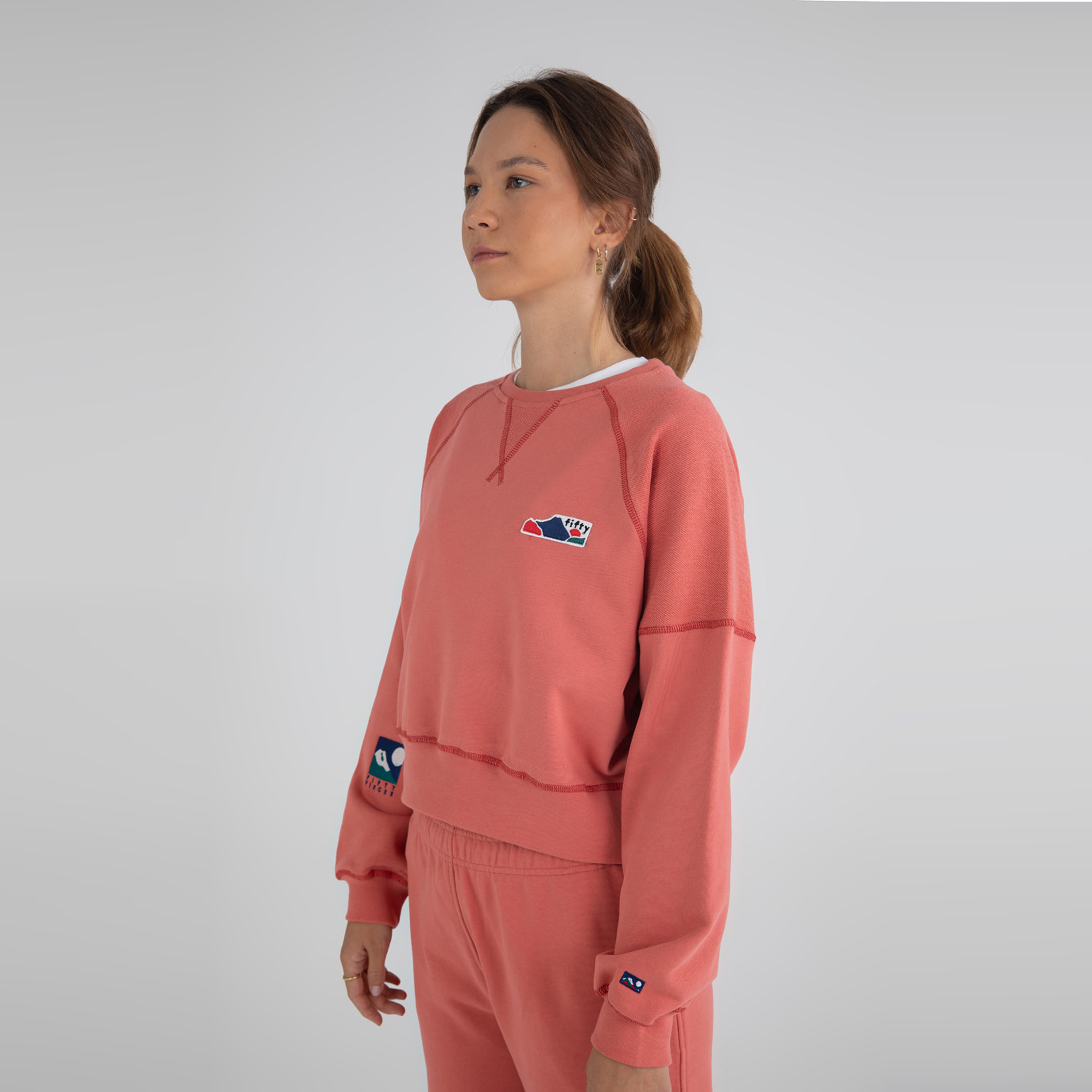 Fifty Pieces Oversize Kadın Pembe Sweatshirt