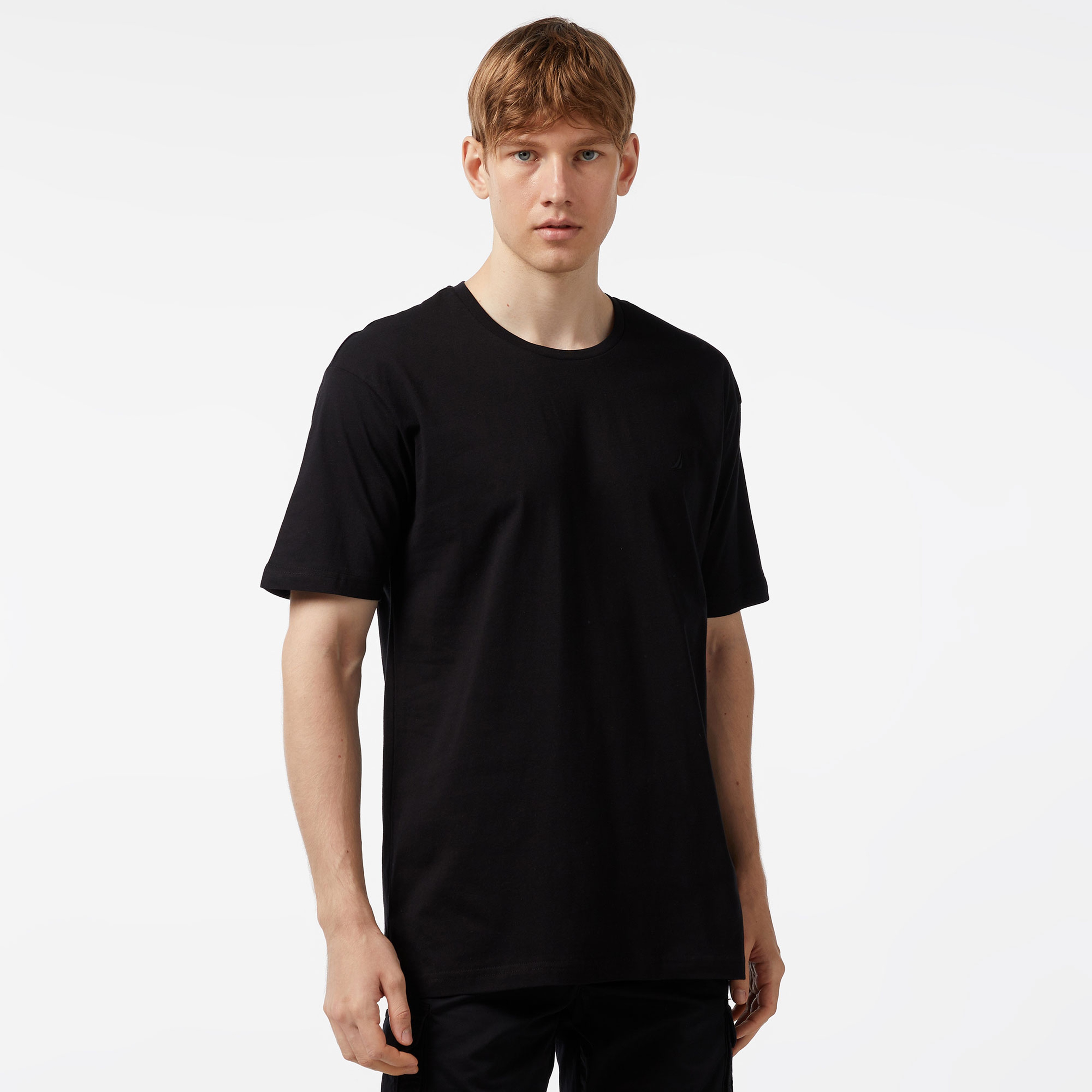 Nautica Erkek Siyah Oversize T-Shirt