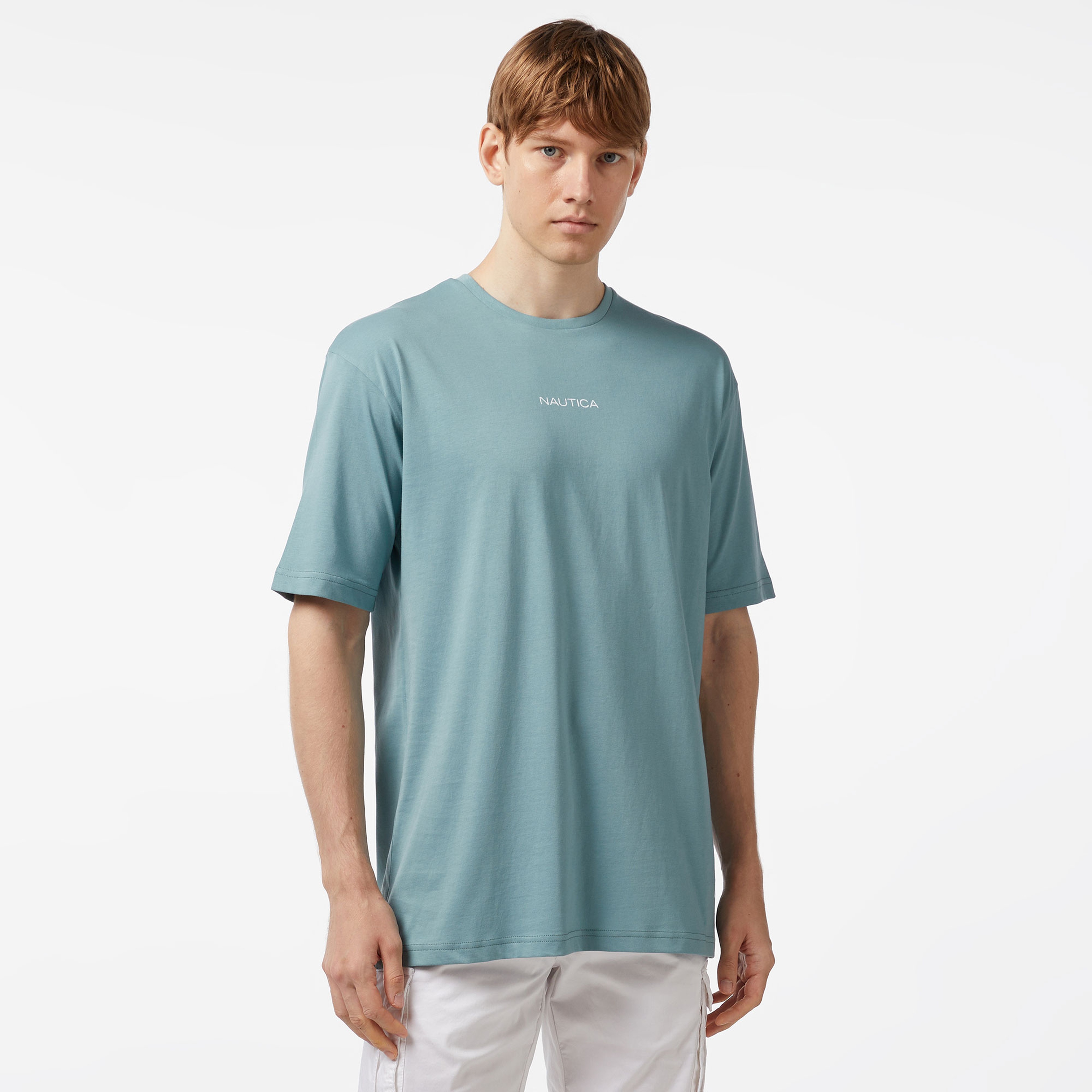 Nautica Erkek Yeşil Oversize T-Shirt