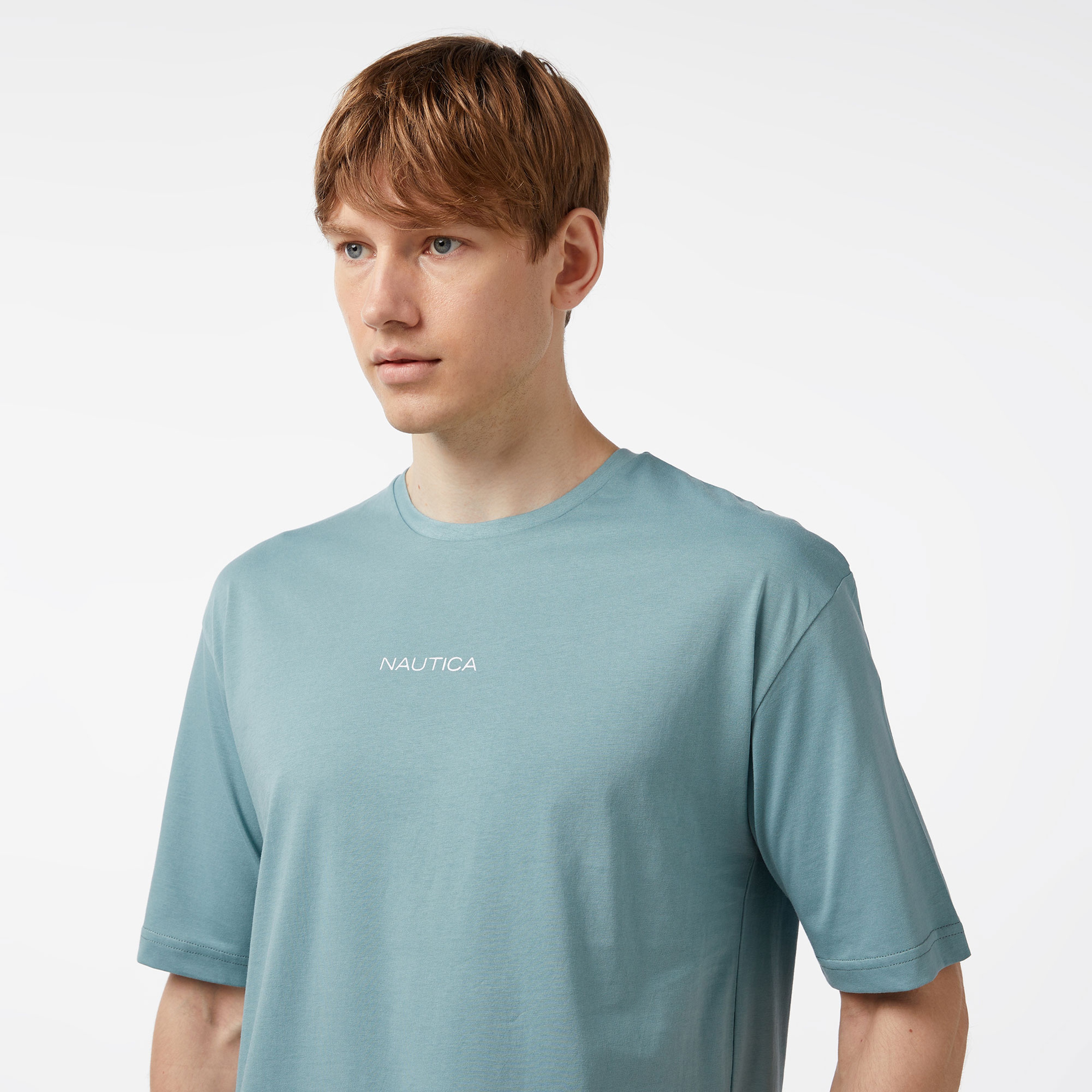 Nautica Erkek Yeşil Oversize T-Shirt