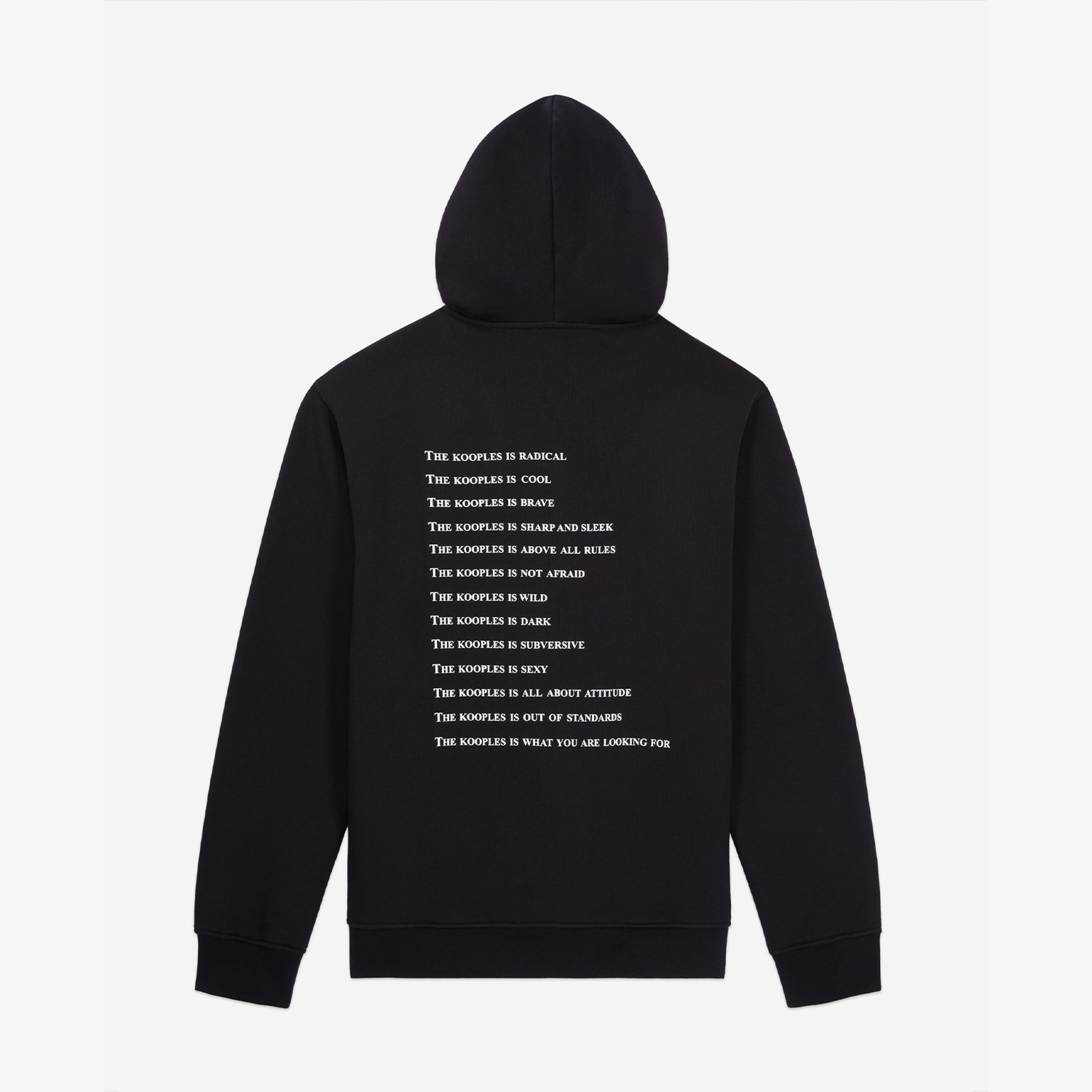 ERKEK BASKILI FERMUARLI SİYAH SWEATSHIRT