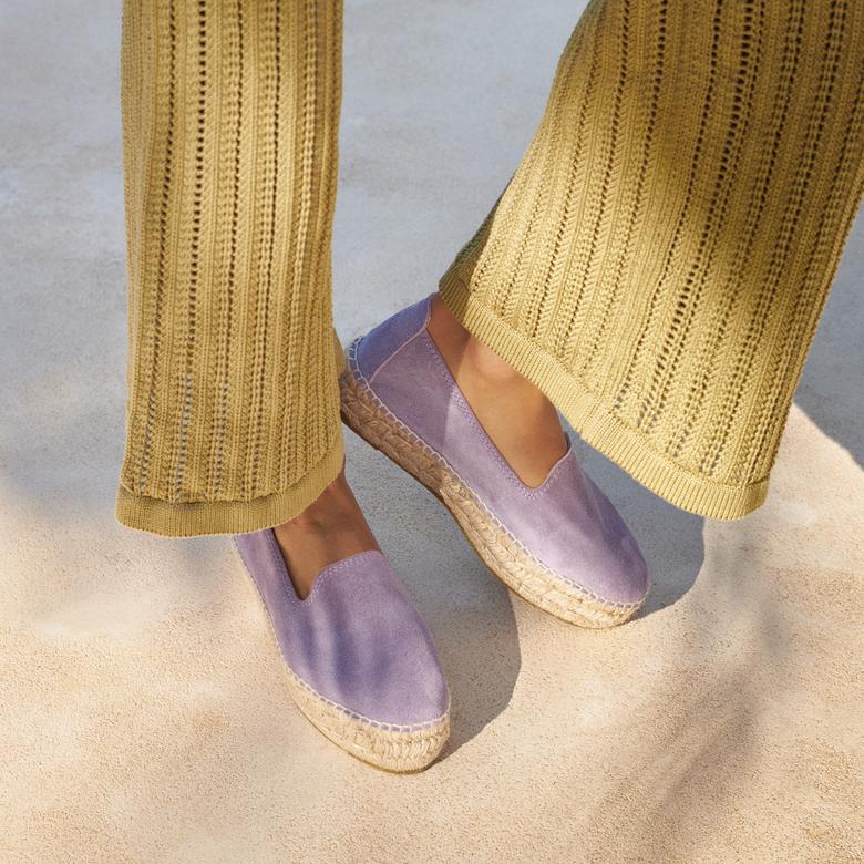 Manebi Hamptons Double Sole Kadın Mor Espadril