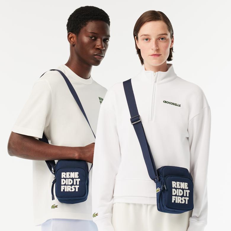 Erkek Baskılı Lacivert Postacı Çantası