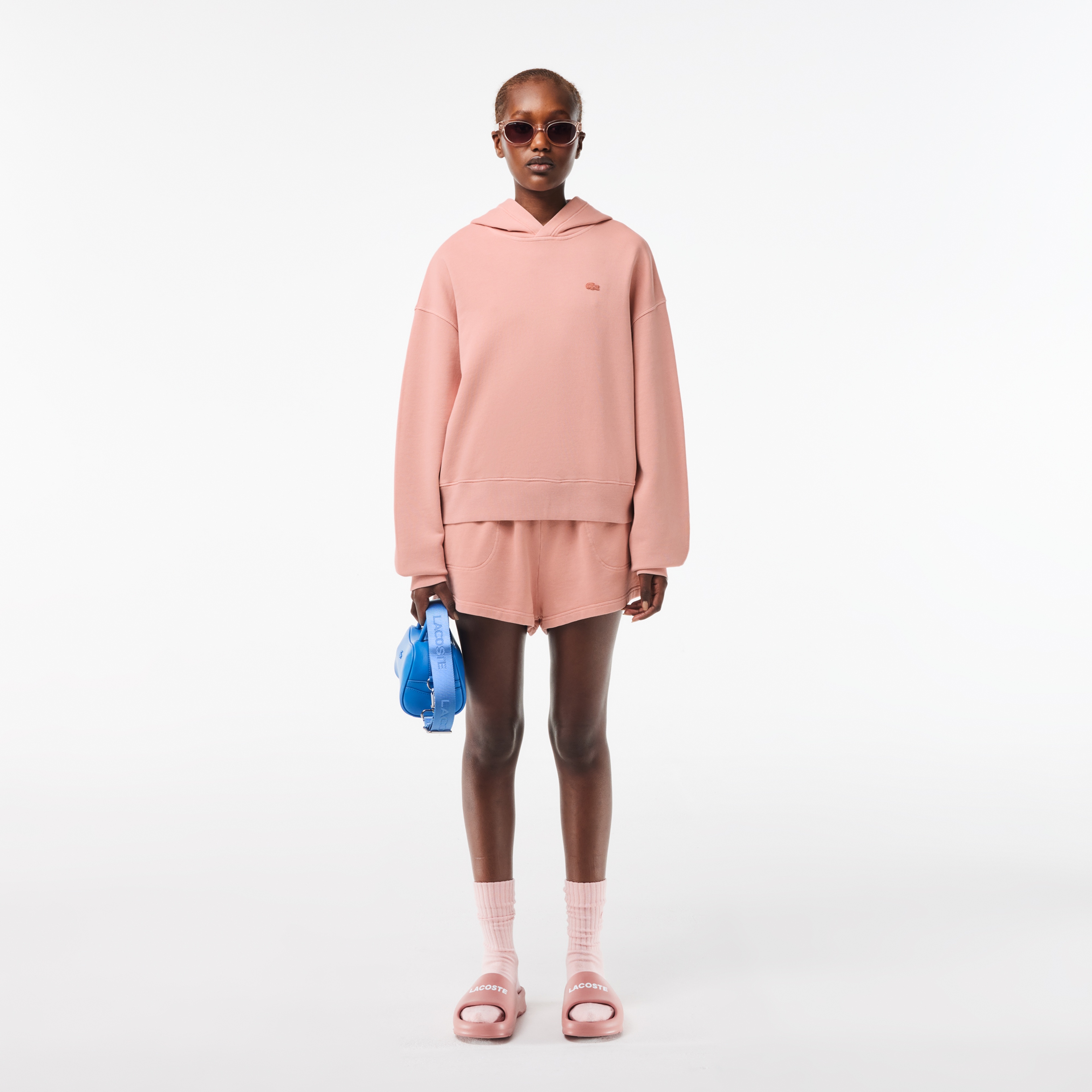 Kadın Oversize Fit Kapüşonlu Pembe Sweatshirt