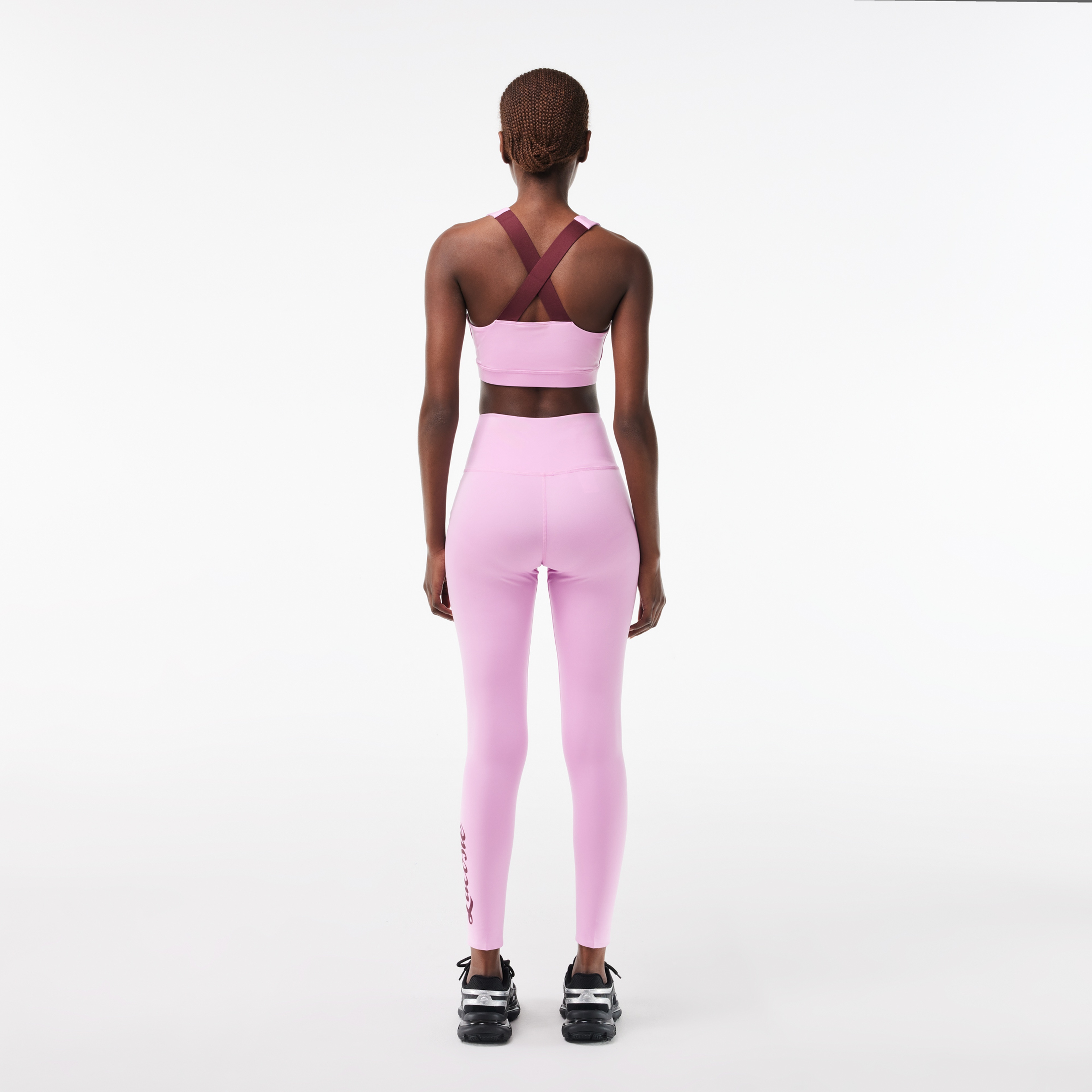 Kadın Slim Fit Baskılı Pembe Tayt