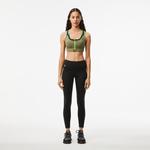 Kadın Slim Fit Baskılı Siyah Tayt