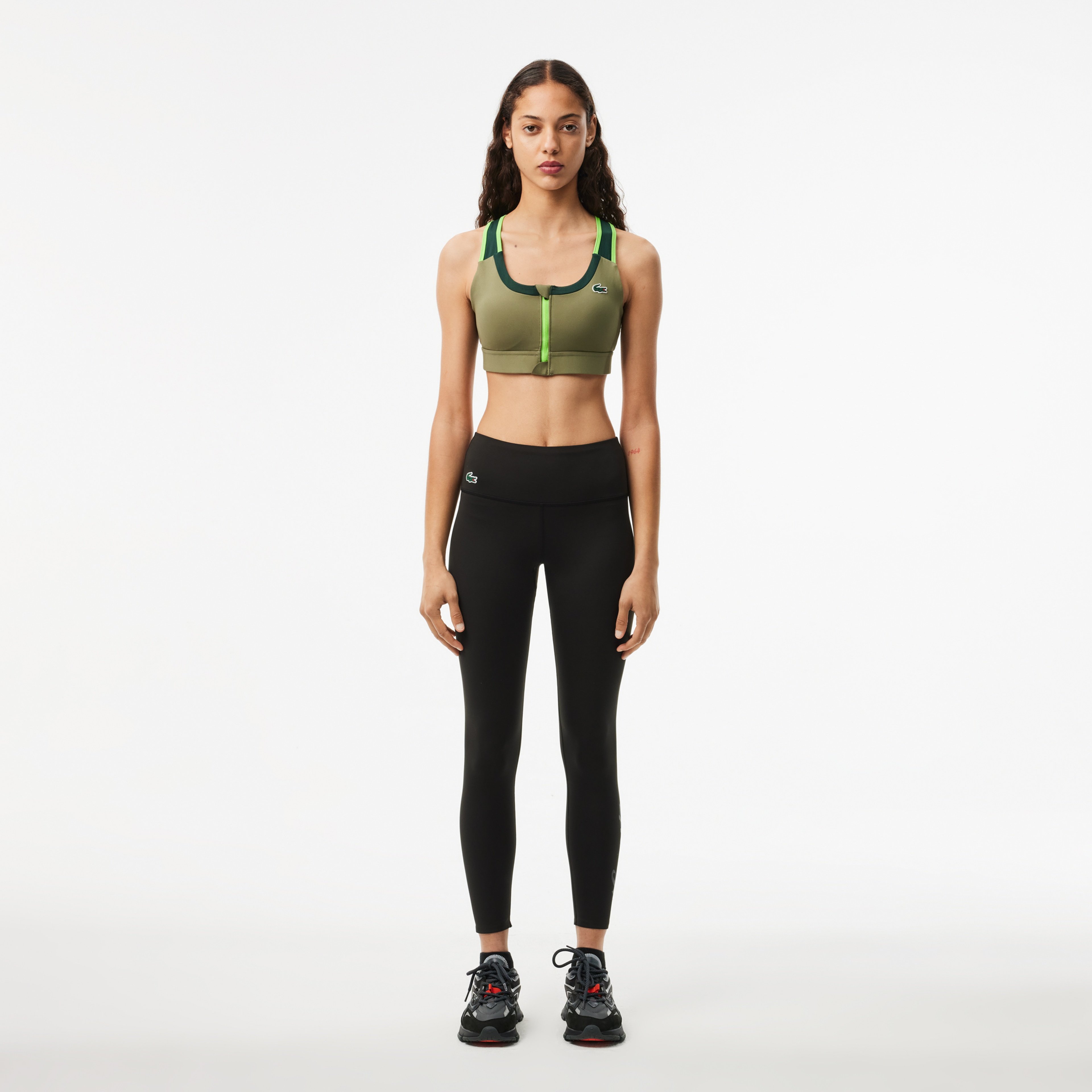 Kadın Slim Fit Baskılı Siyah Tayt