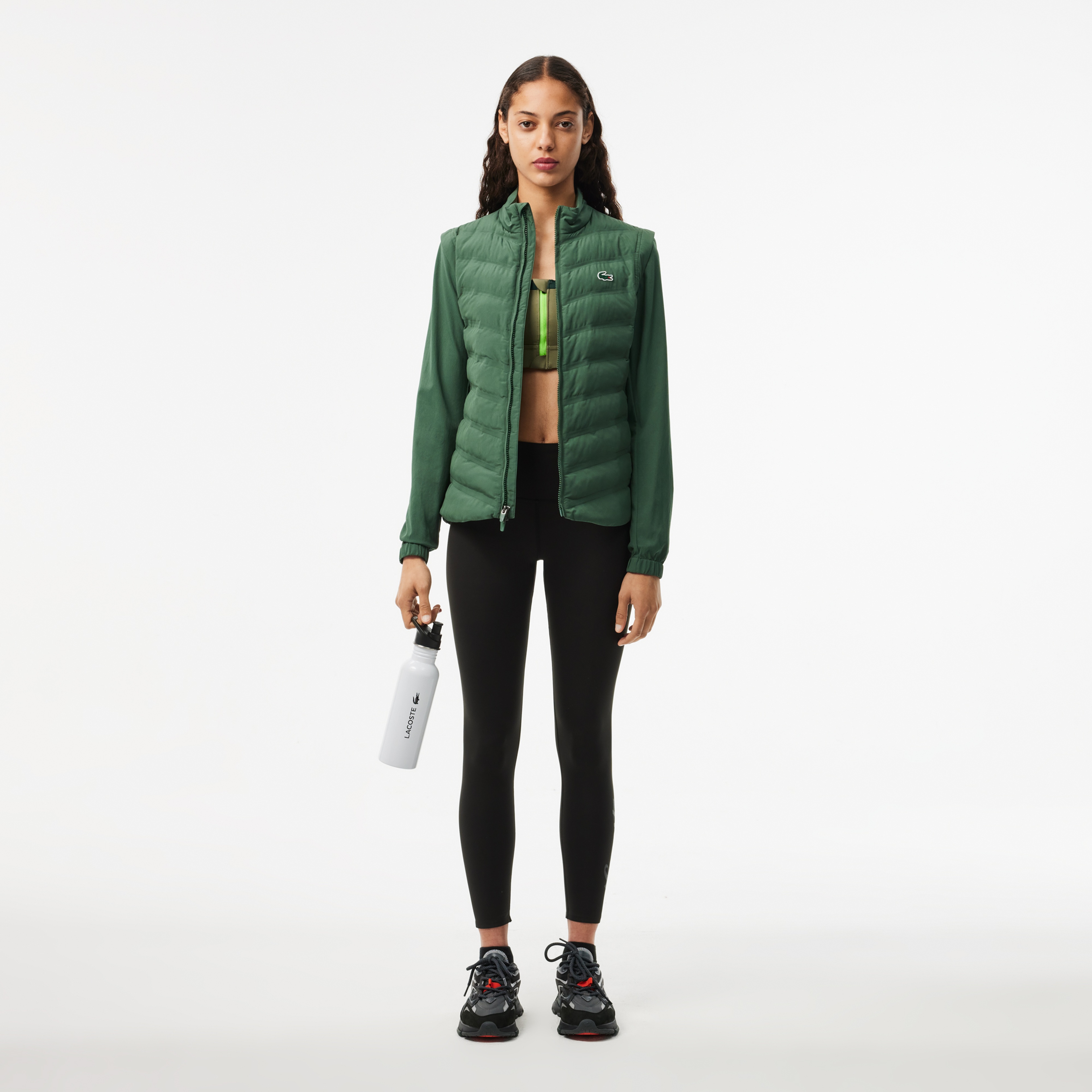 Kadın Slim Fit Baskılı Siyah Tayt