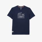 Roland Garros Unisex Regular Fit Bisiklet Yaka Baskılı Lacivert T-Shirt