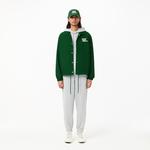 Unisex Polo Yaka Baskılı Yeşil Ceket