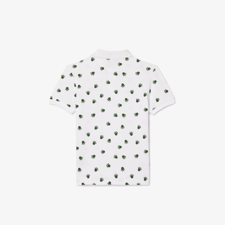 Çocuk Baskılı Beyaz Polo