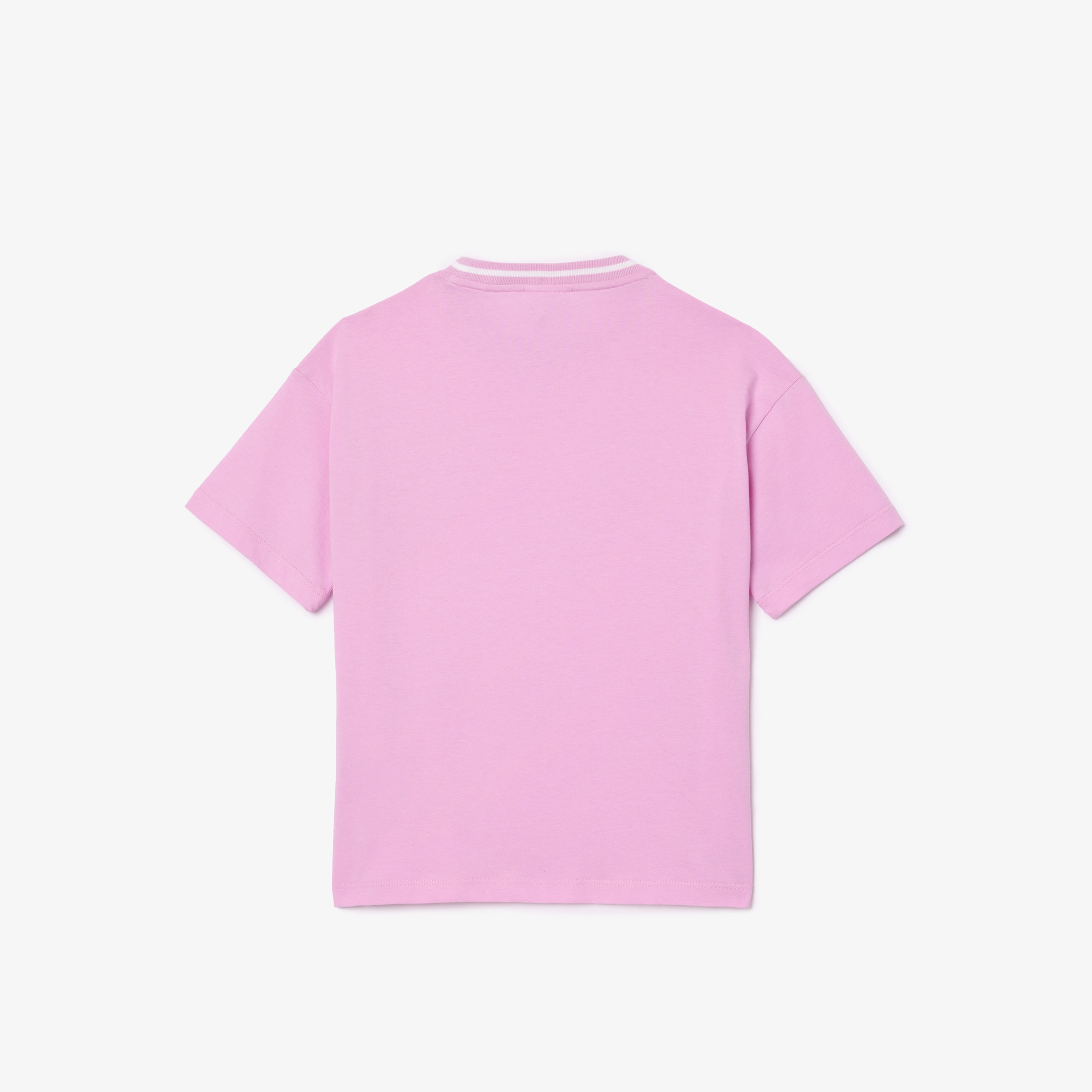 Çocuk Bisiklet Yaka Baskılı Pembe T-Shirt
