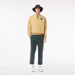 Erkek Loose Fit V Yaka Sarı Sweatshirt