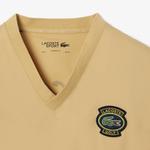 Erkek Loose Fit V Yaka Sarı Sweatshirt