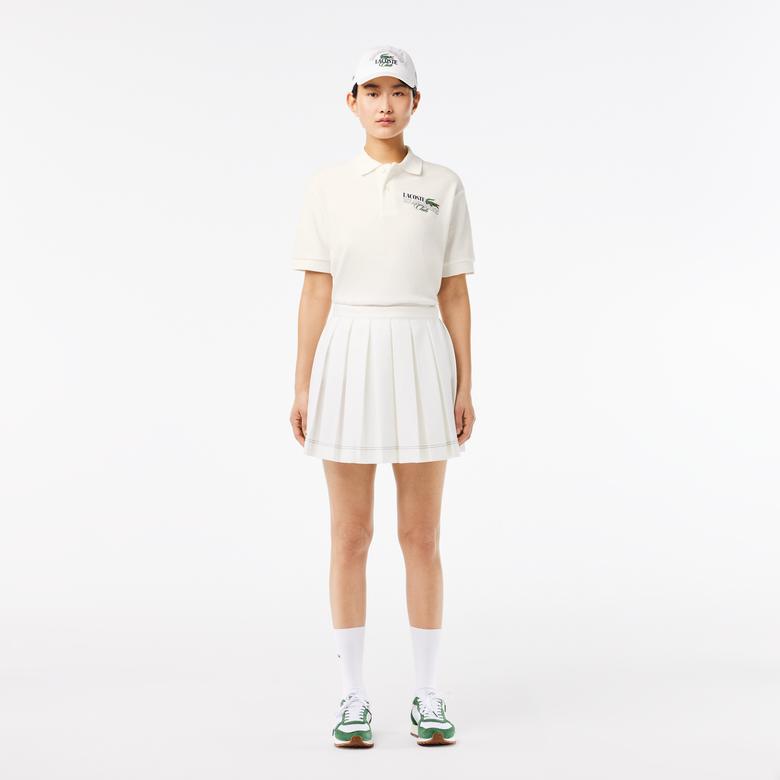 Roland Garros Unisex Relaxed Fit Beyaz Polo