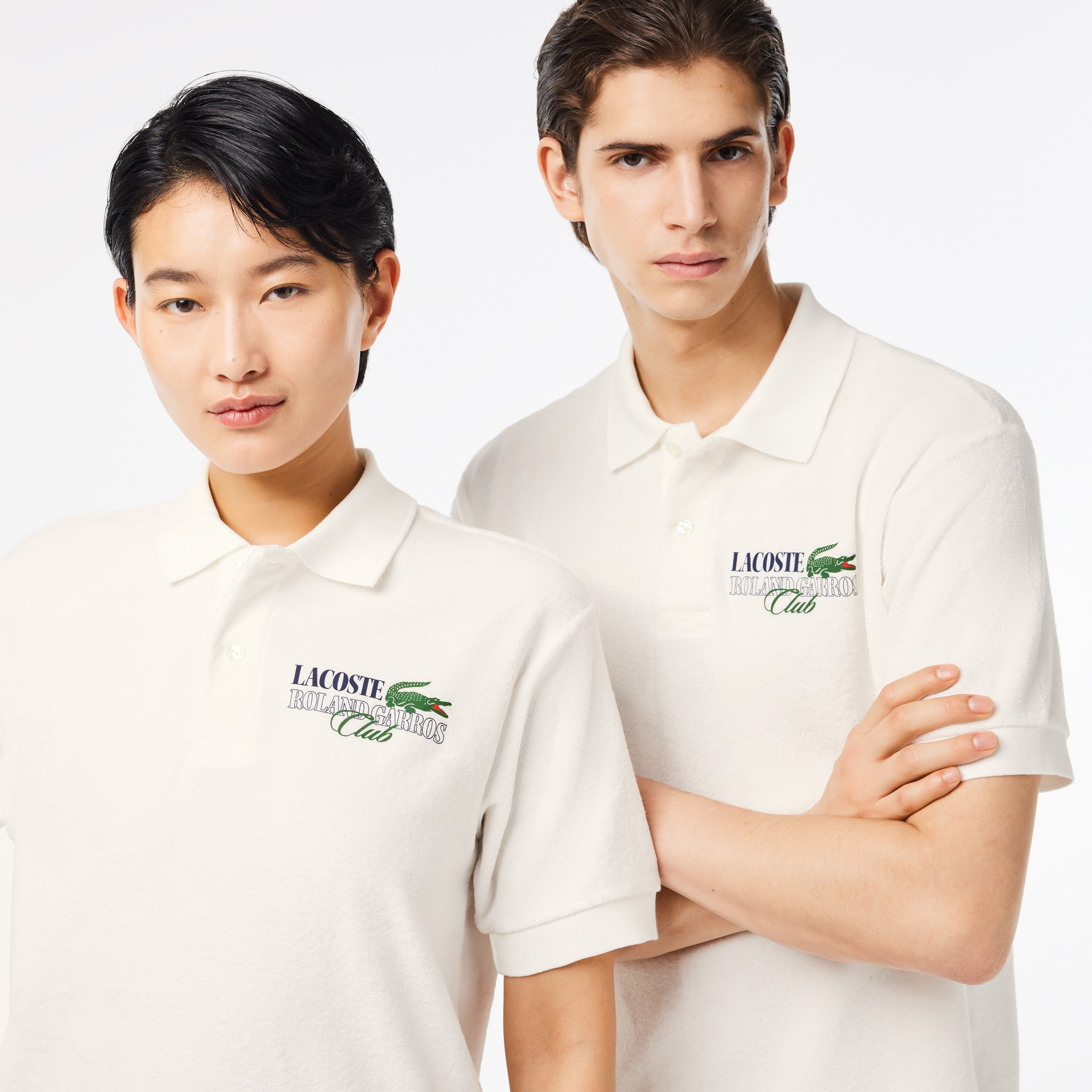 Roland Garros Unisex Relaxed Fit Beyaz Polo