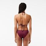 Kadın Monogram Bordo Bikini Üstü