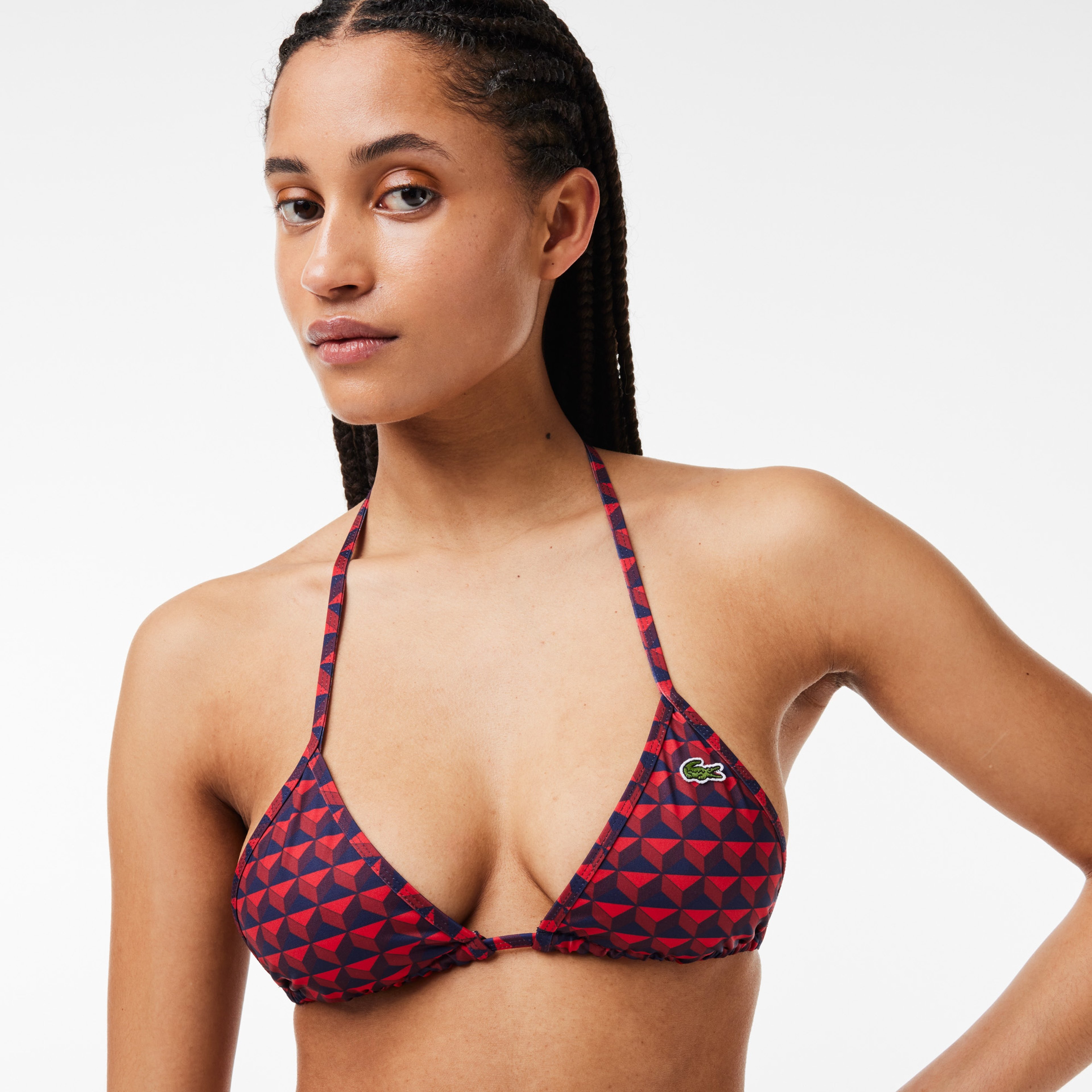 Kadın Monogram Bordo Bikini Üstü