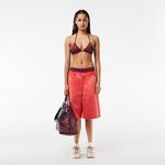 Kadın Monogram Bordo Bikini Üstü