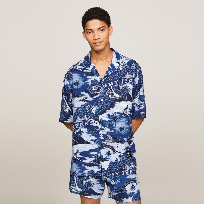 Tommy Hilfiger Erkek Mor Gömlek