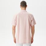 Nautica Erkek Turuncu Classic Fit Kısa Kollu Çizgili Gömlek