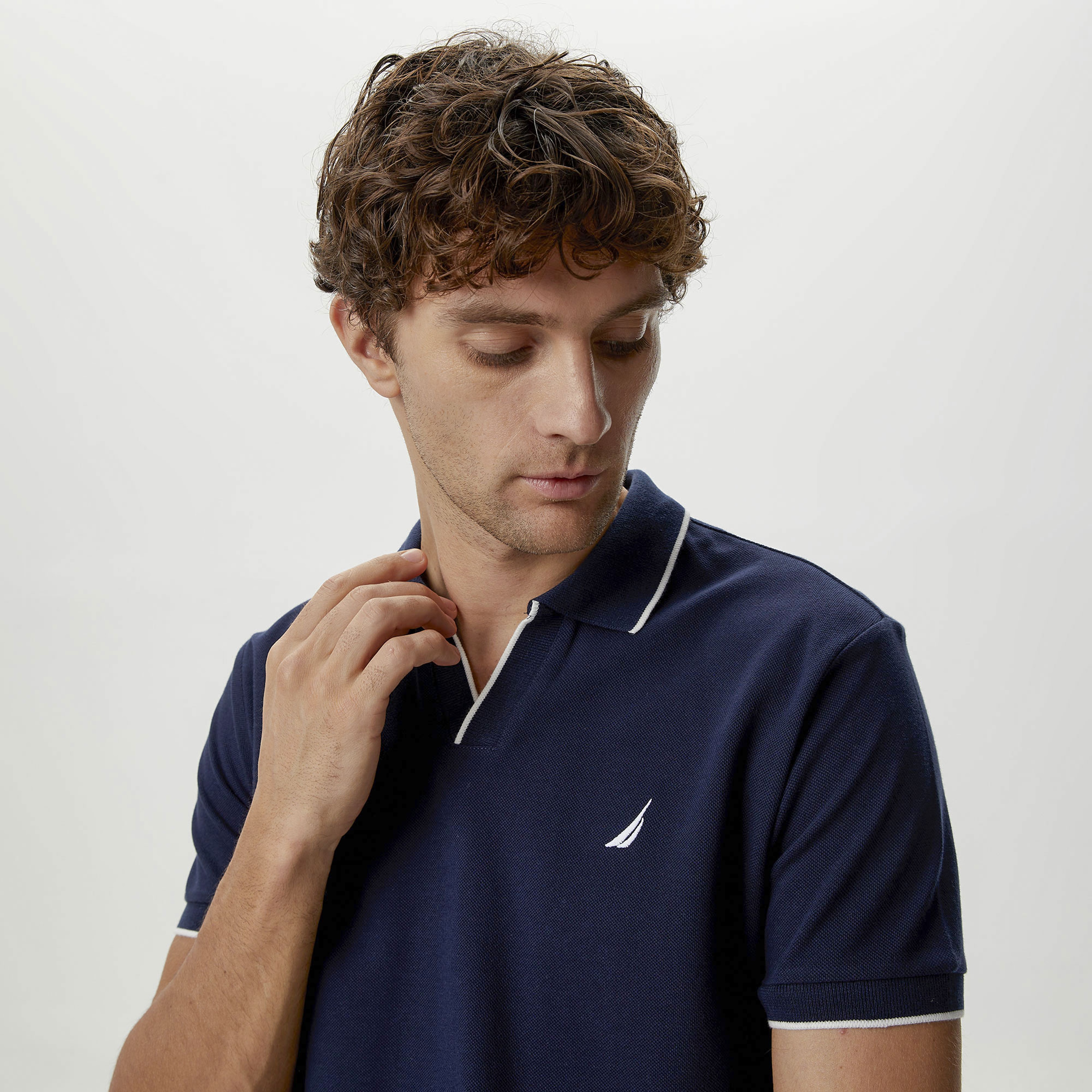 Nautica Erkek Lacivert Classic Fit Kısa Kollu Polo Yaka T-Shirt