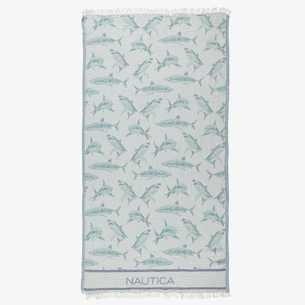 Nautica Unisex Lacivert Desenli Peştemal