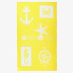 Nautica Unisex Sarı Desenli Plaj Havlusu