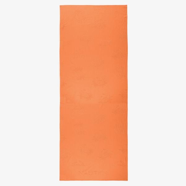 Nautica Unisex Turuncu Desenli Plaj Havlusu