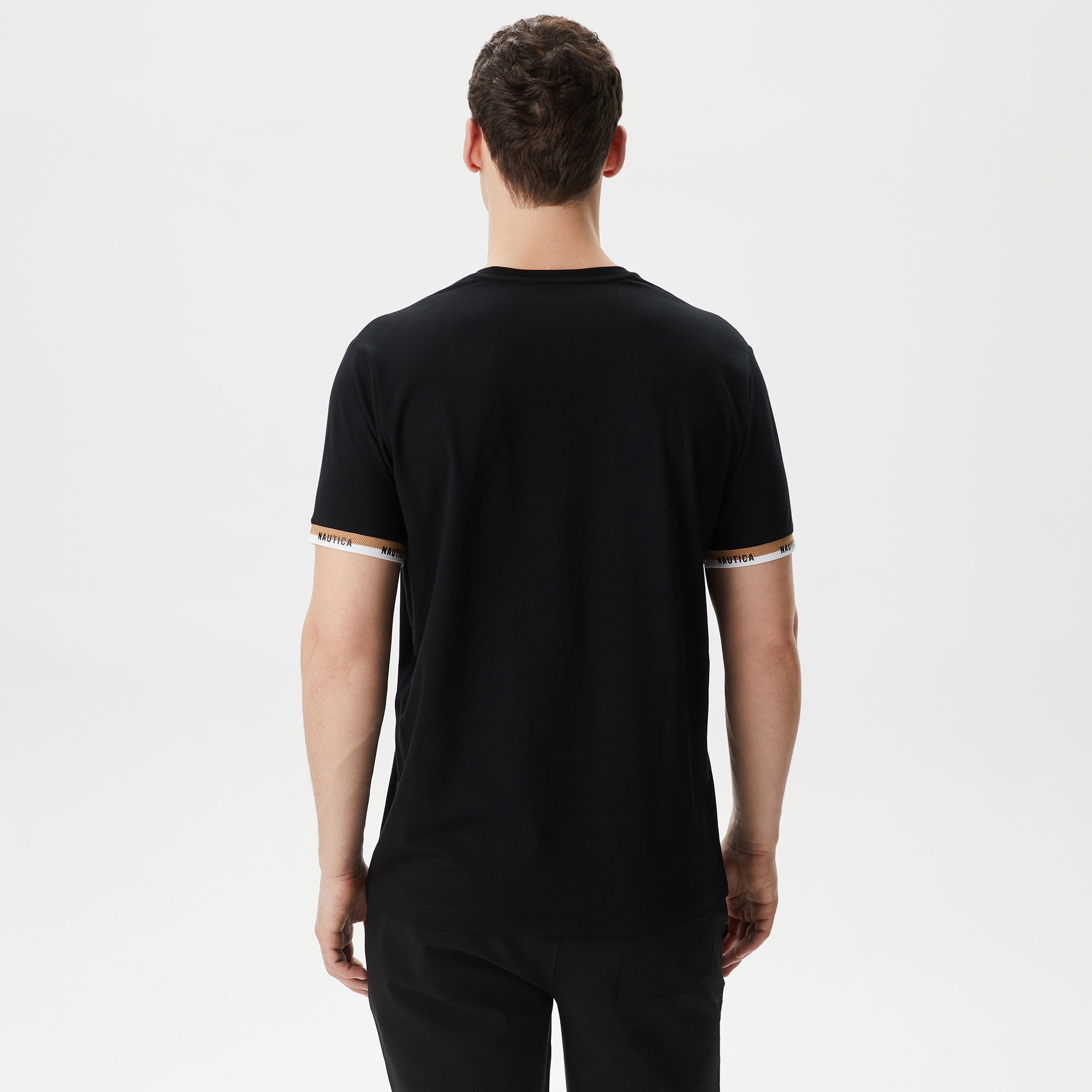 Nautica Erkek Siyah Standart Fit T-Shirt
