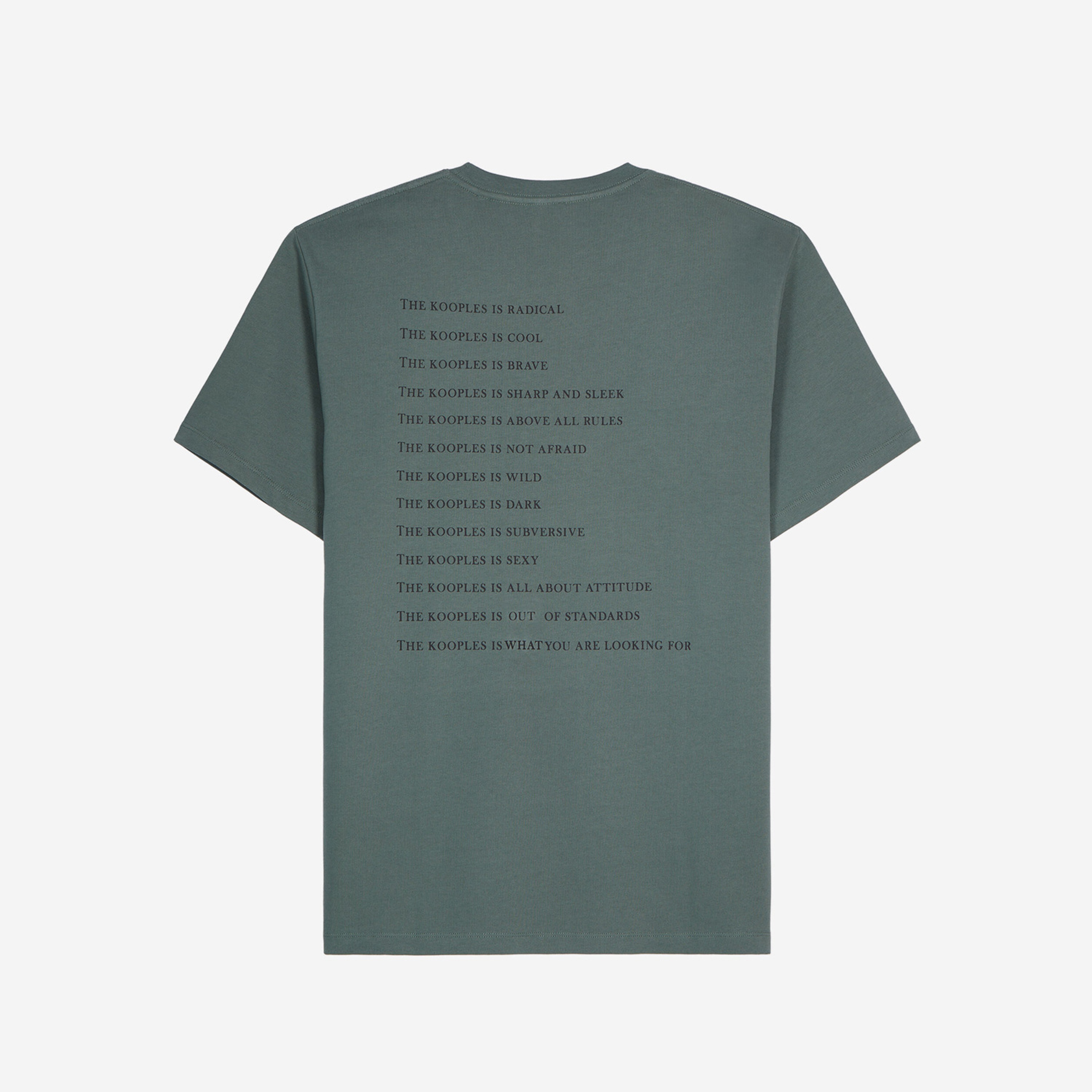 ERKEK BASKILI BİSİKLET YAKA YEŞİL  T-SHIRT