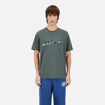 ERKEK BASKILI BİSİKLET YAKA YEŞİL  T-SHIRT